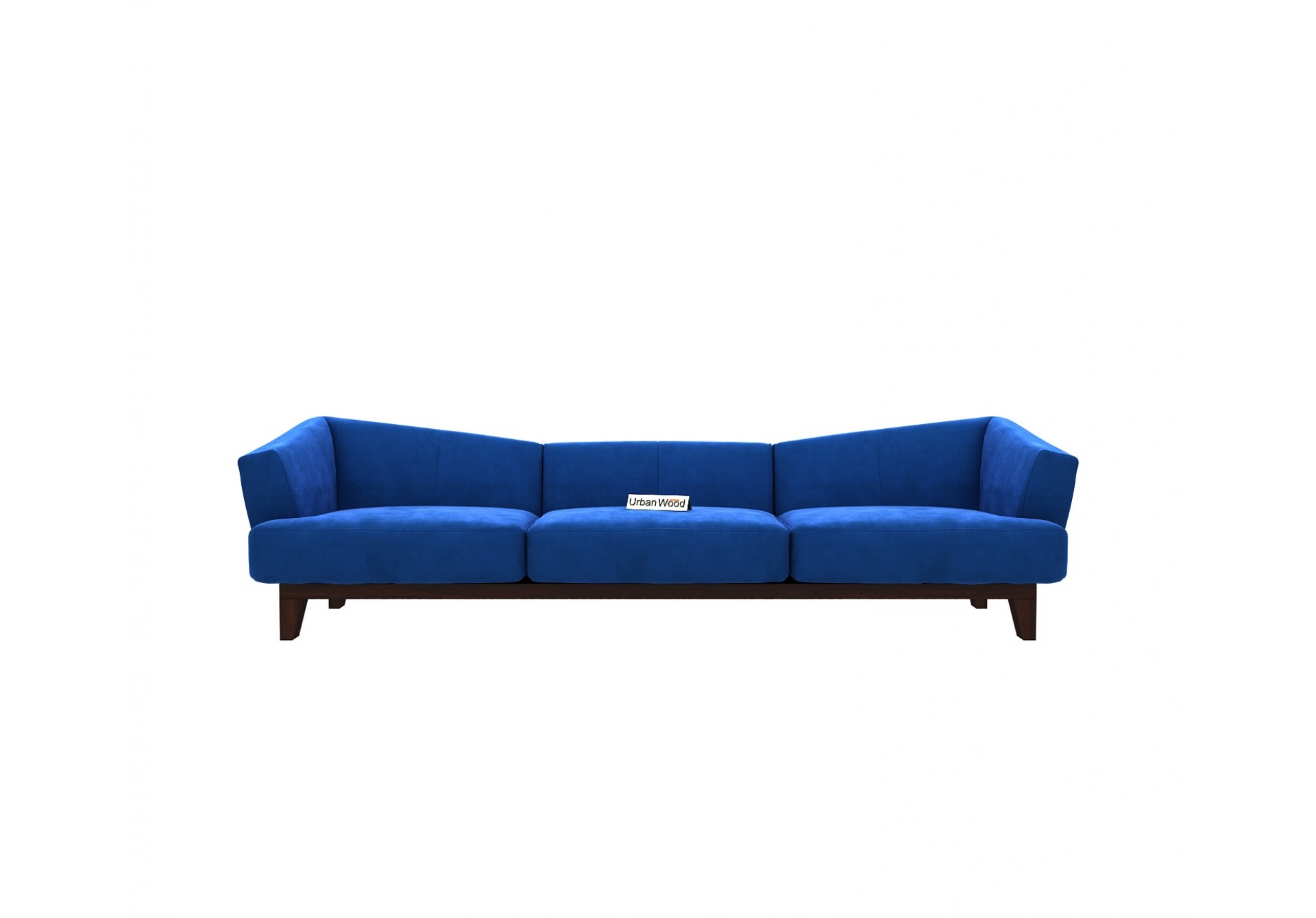 Fooze 3 Seater Sofa ( Velvet, Sapphire Blue )