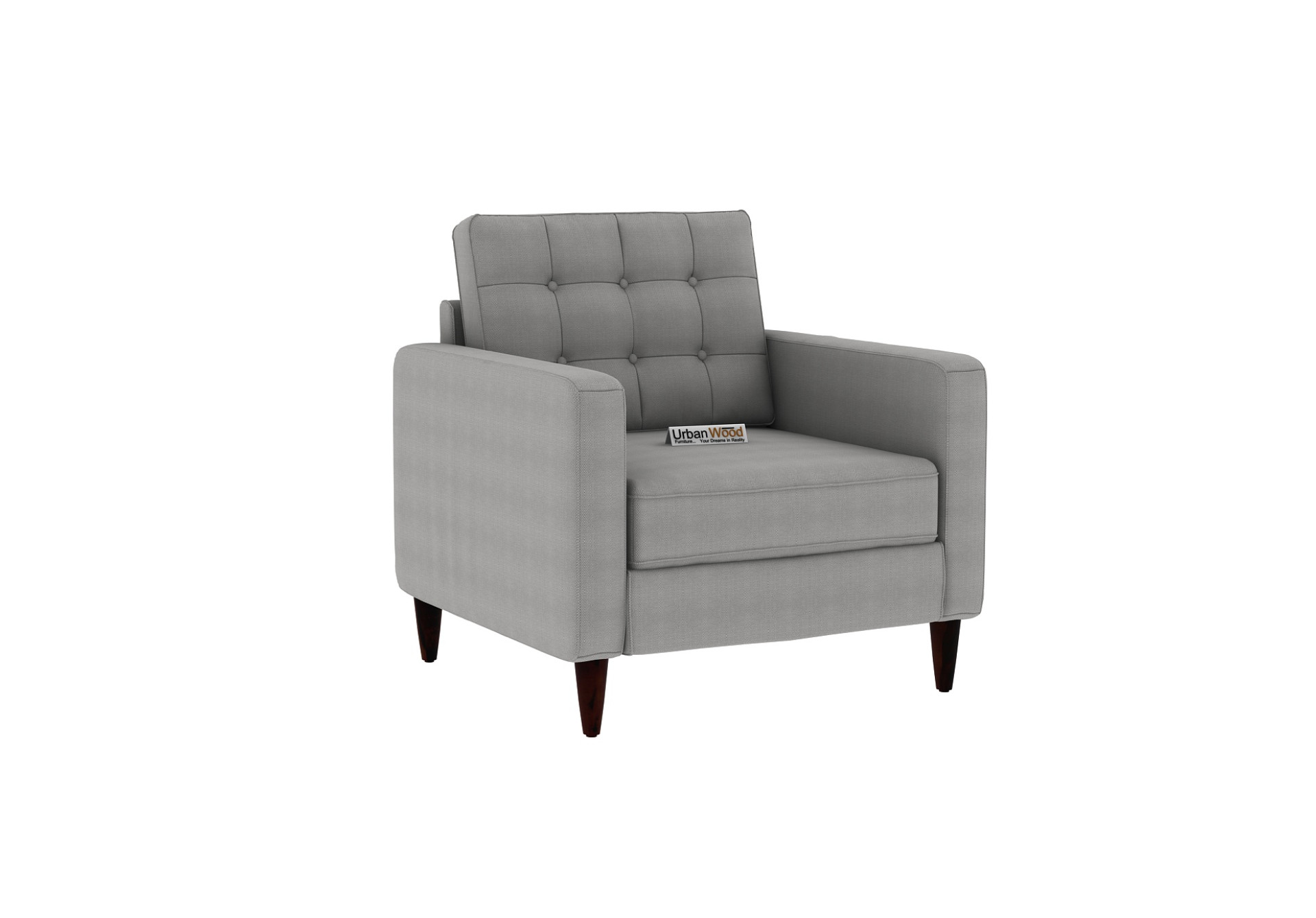 Hamper 2+1+1 Seater Fabric Sofa (Cotton, Steel Grey)