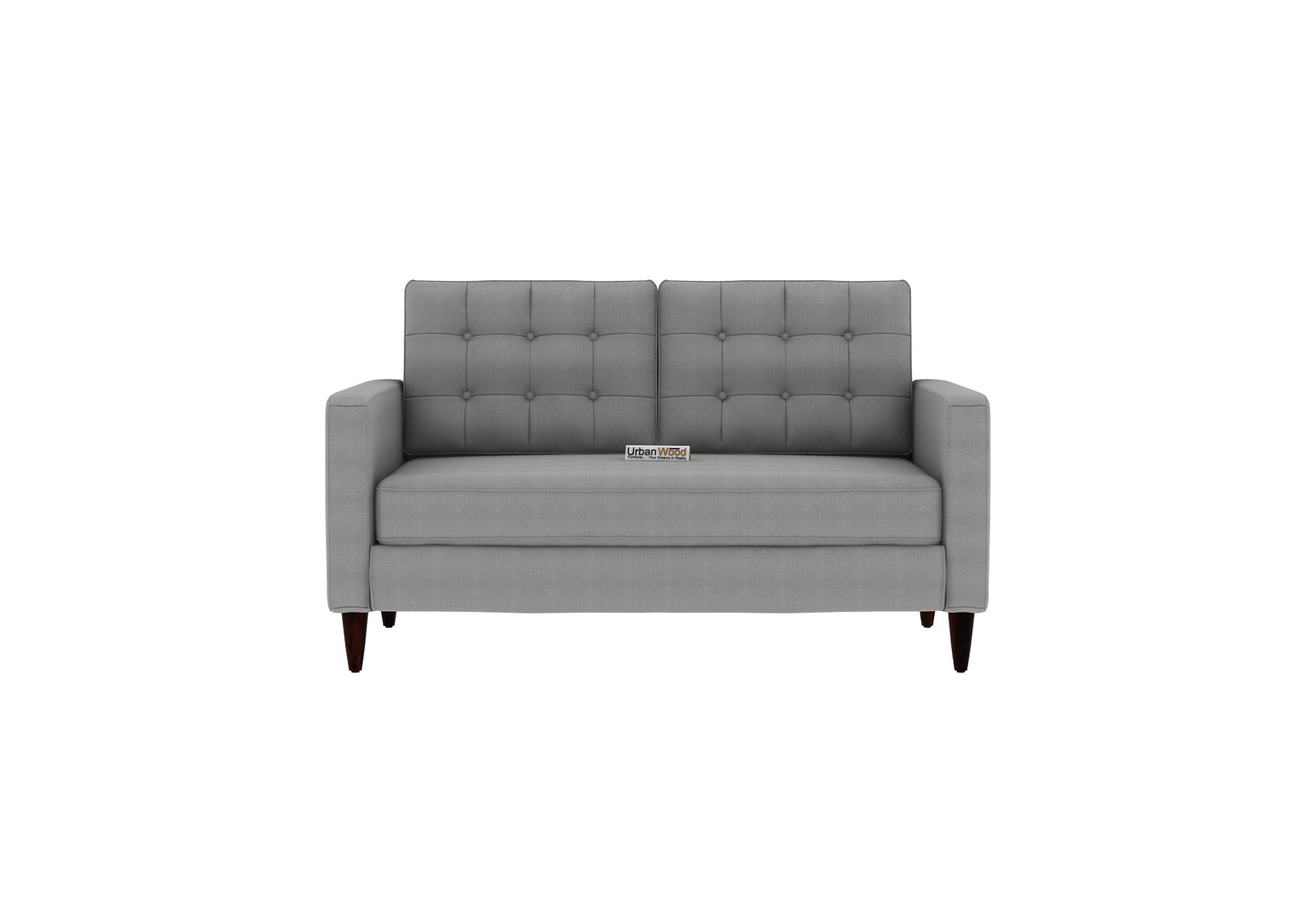 Hamper 2 Seater Fabric Sofa (Cotton, Steel Grey)
