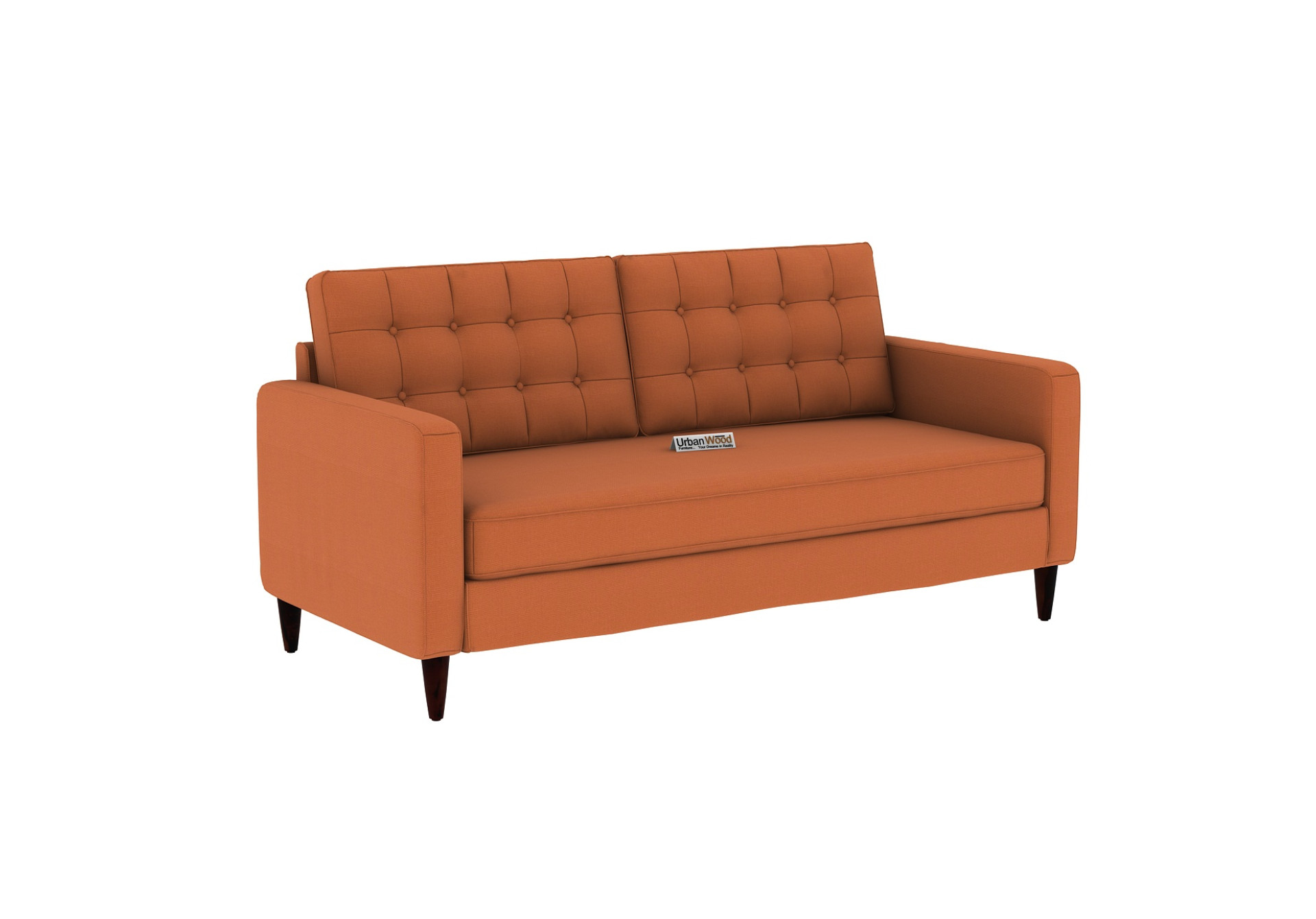 Hamper 3+1+1 Seater Fabric Sofa (Cotton, Diana Orange)