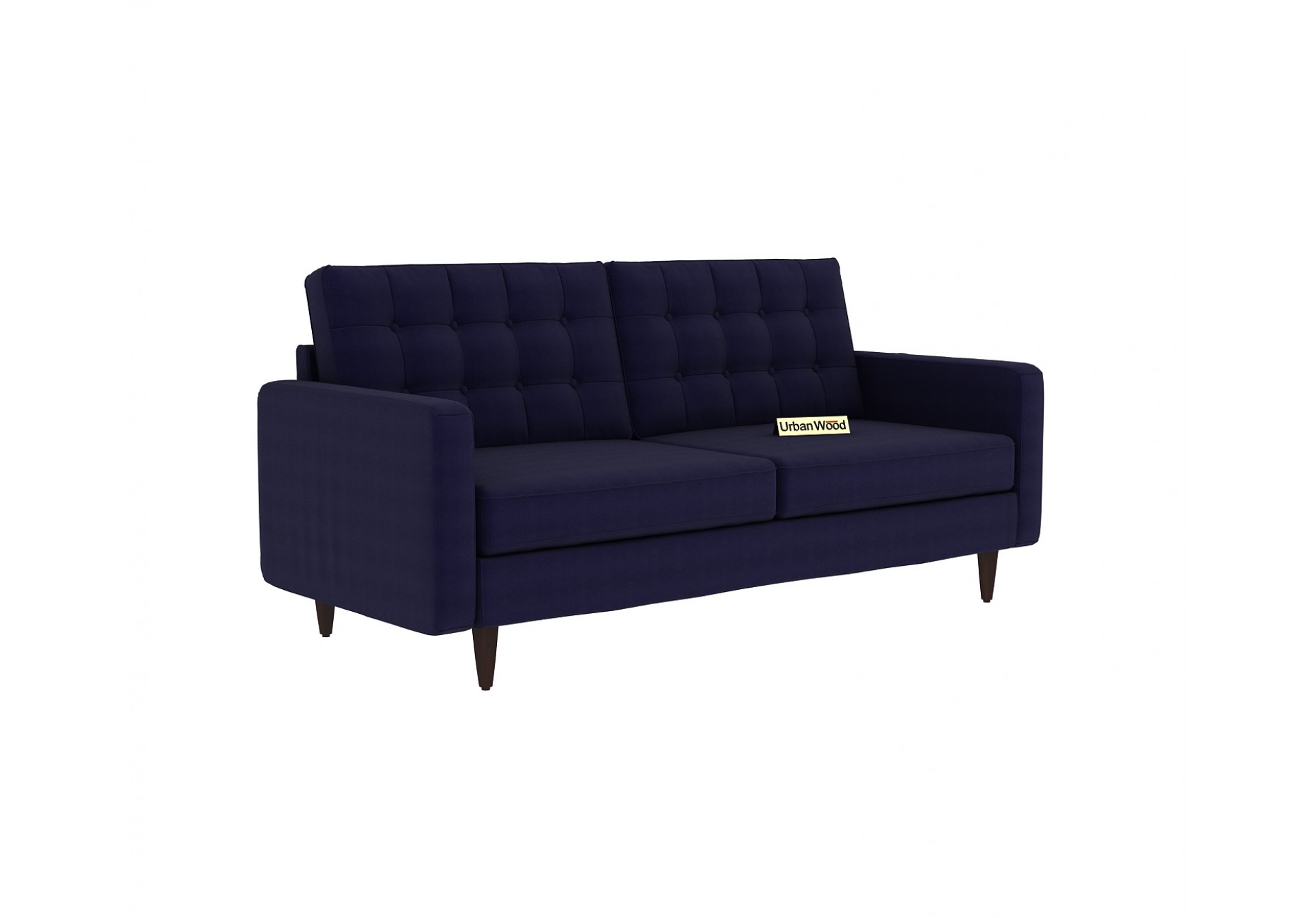 Hamper 3 Seater Sofa (Cotton, Navy blue)