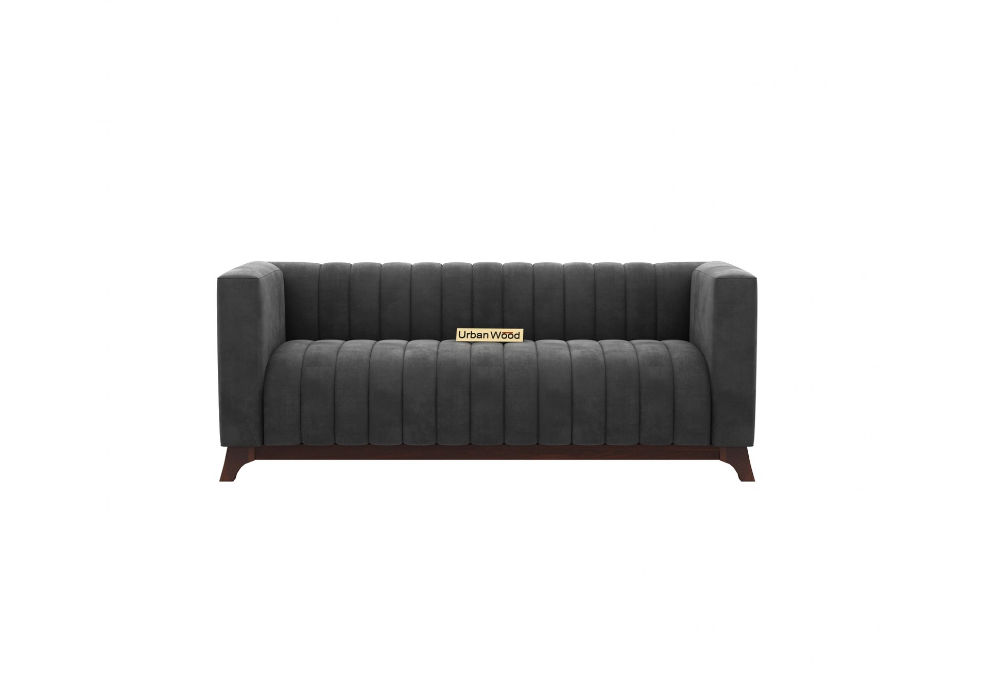 Lotus 3 Seater Sofa ( Velvet, Stone Grey )