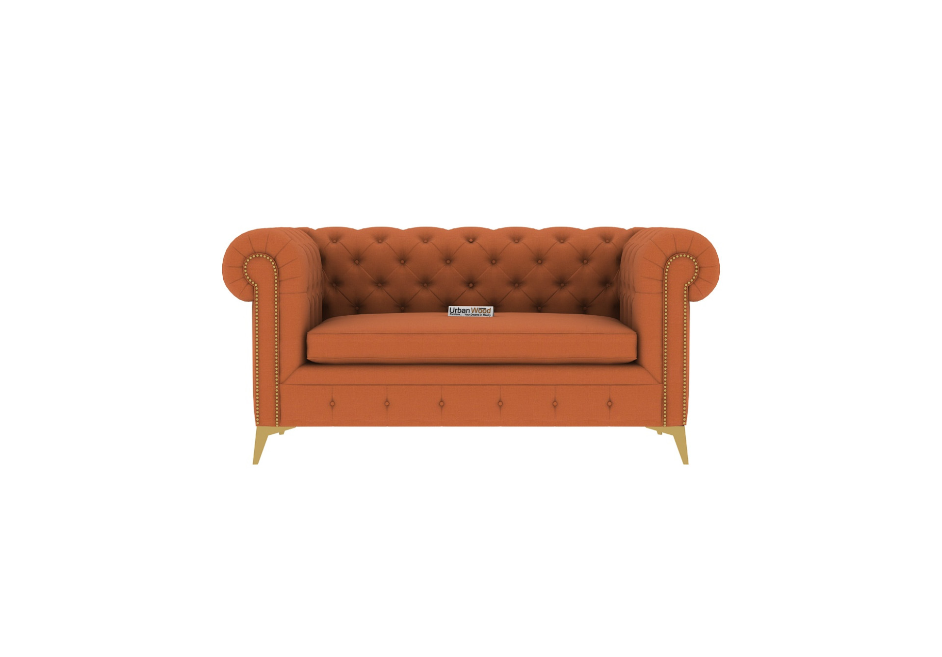 Regal 2+1+1 Seater Fabric Sofa (Cotton, Diana Orange)