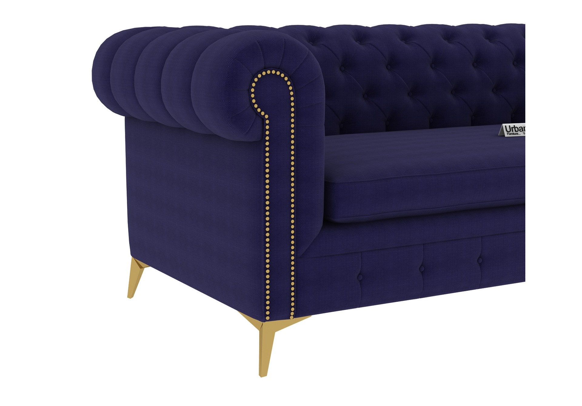 Regal 3+1+1 Seater Fabric Sofa (Cotton, Navy Blue)