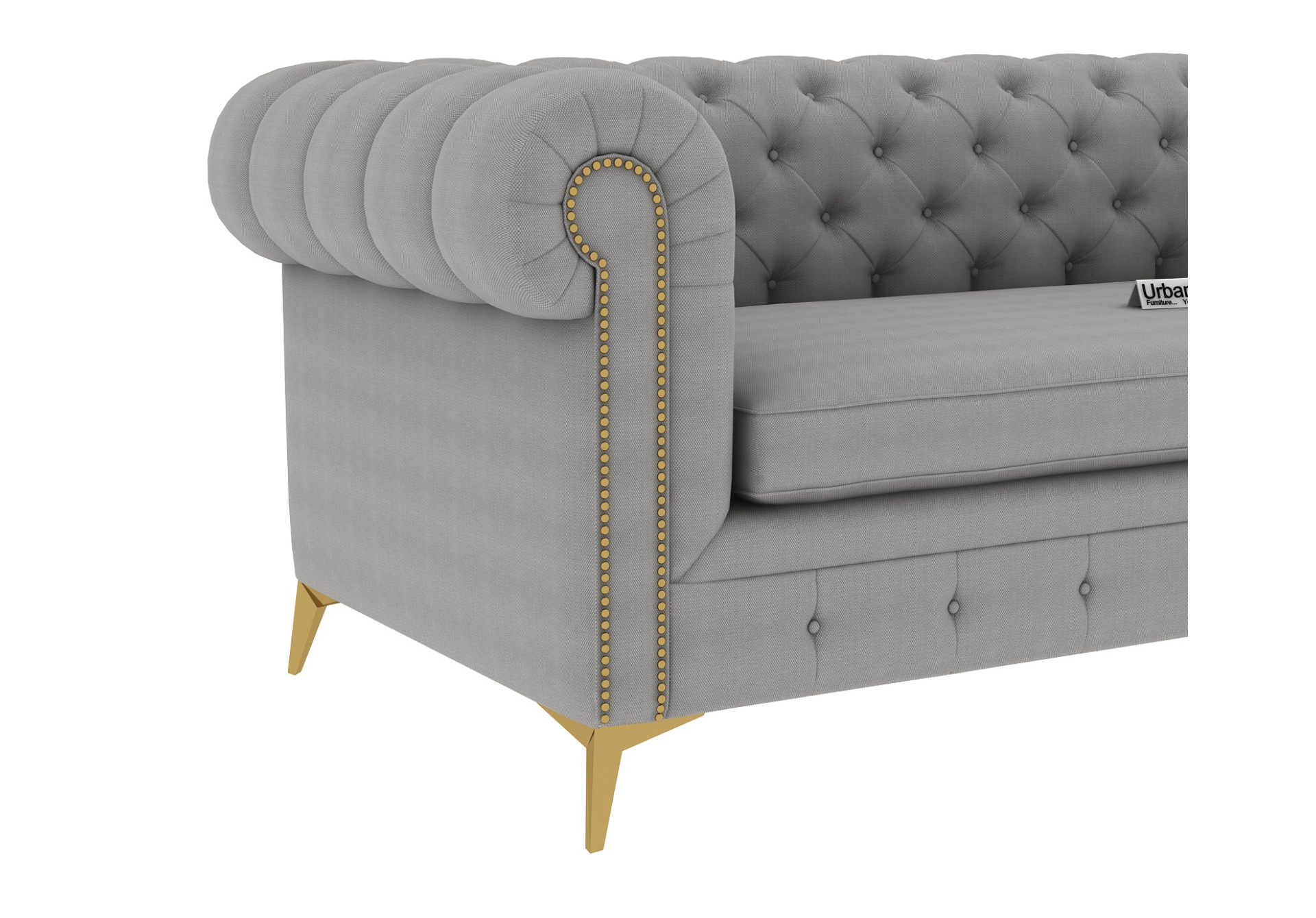 Regal 3+1+1 Seater Fabric Sofa (Cotton, Steel Grey)
