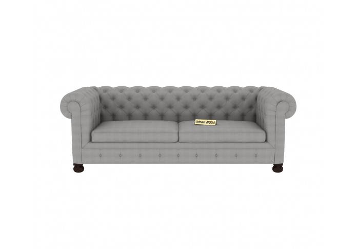 Regal 3 Seater Sofa (Cotton, Steel gray)