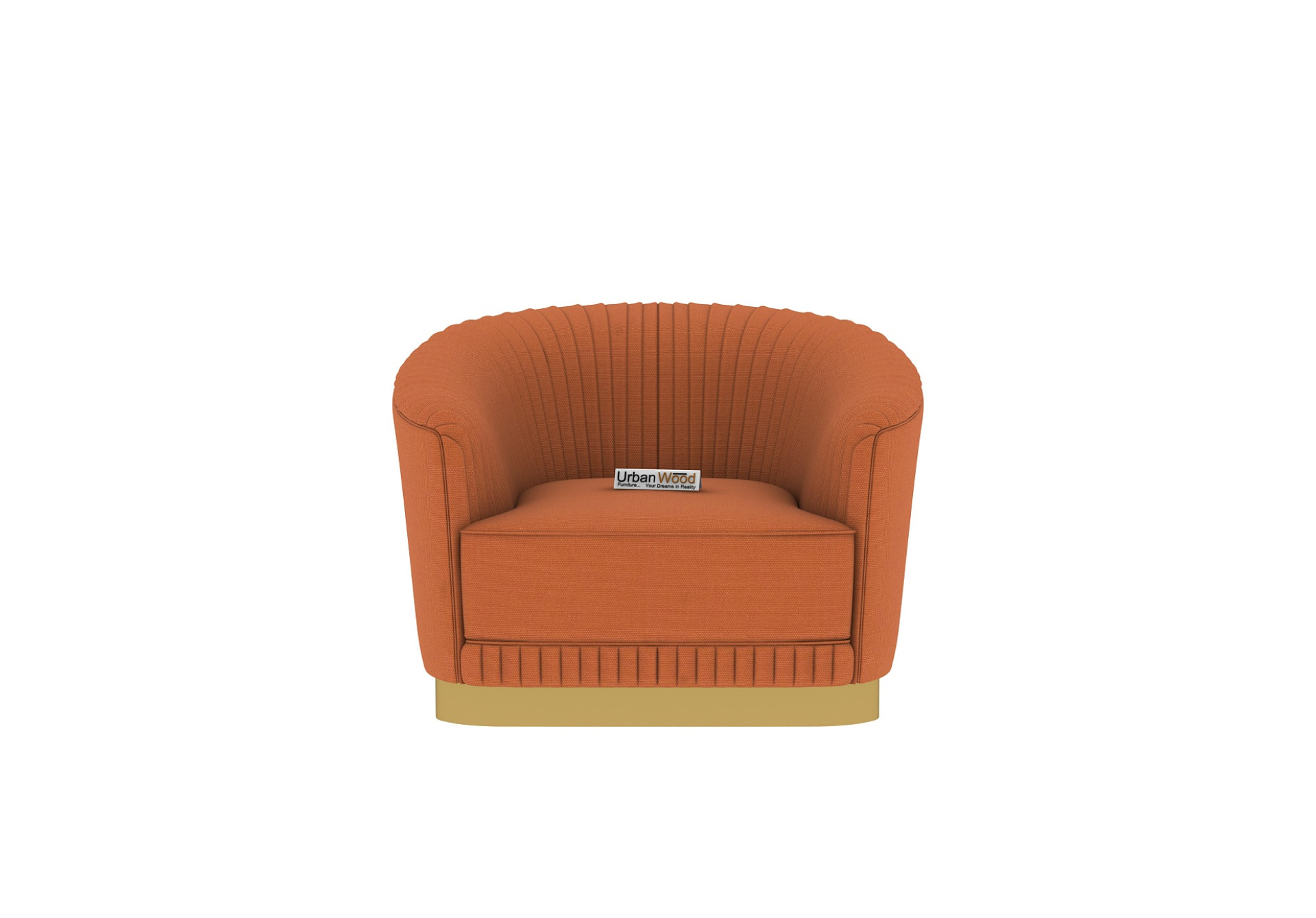 Roy 2+1+1 Seater Fabric Sofa (Cotton, Diana Orange)