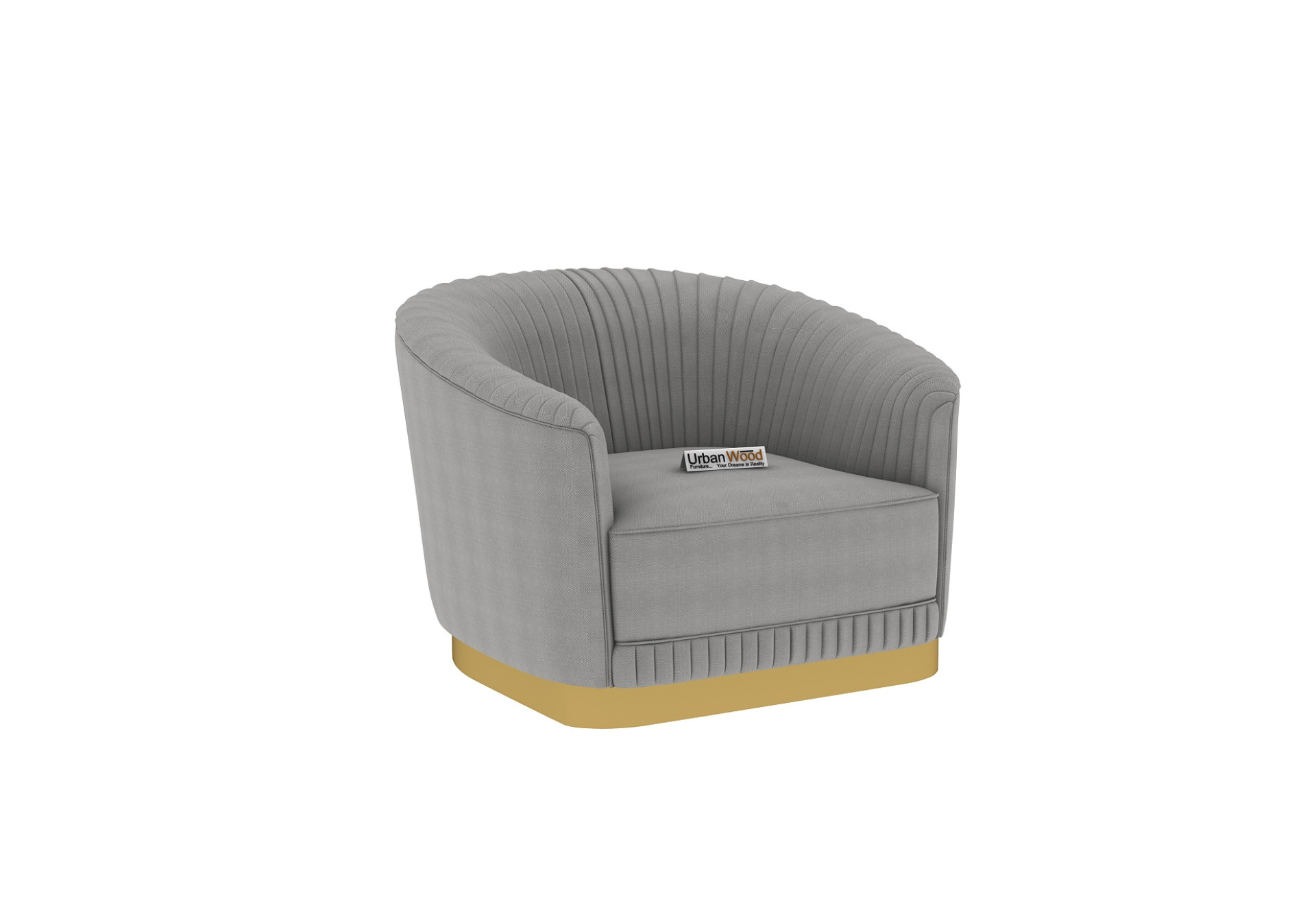 Roy 1 Seater Fabric Sofa (Cotton, Steel Grey)
