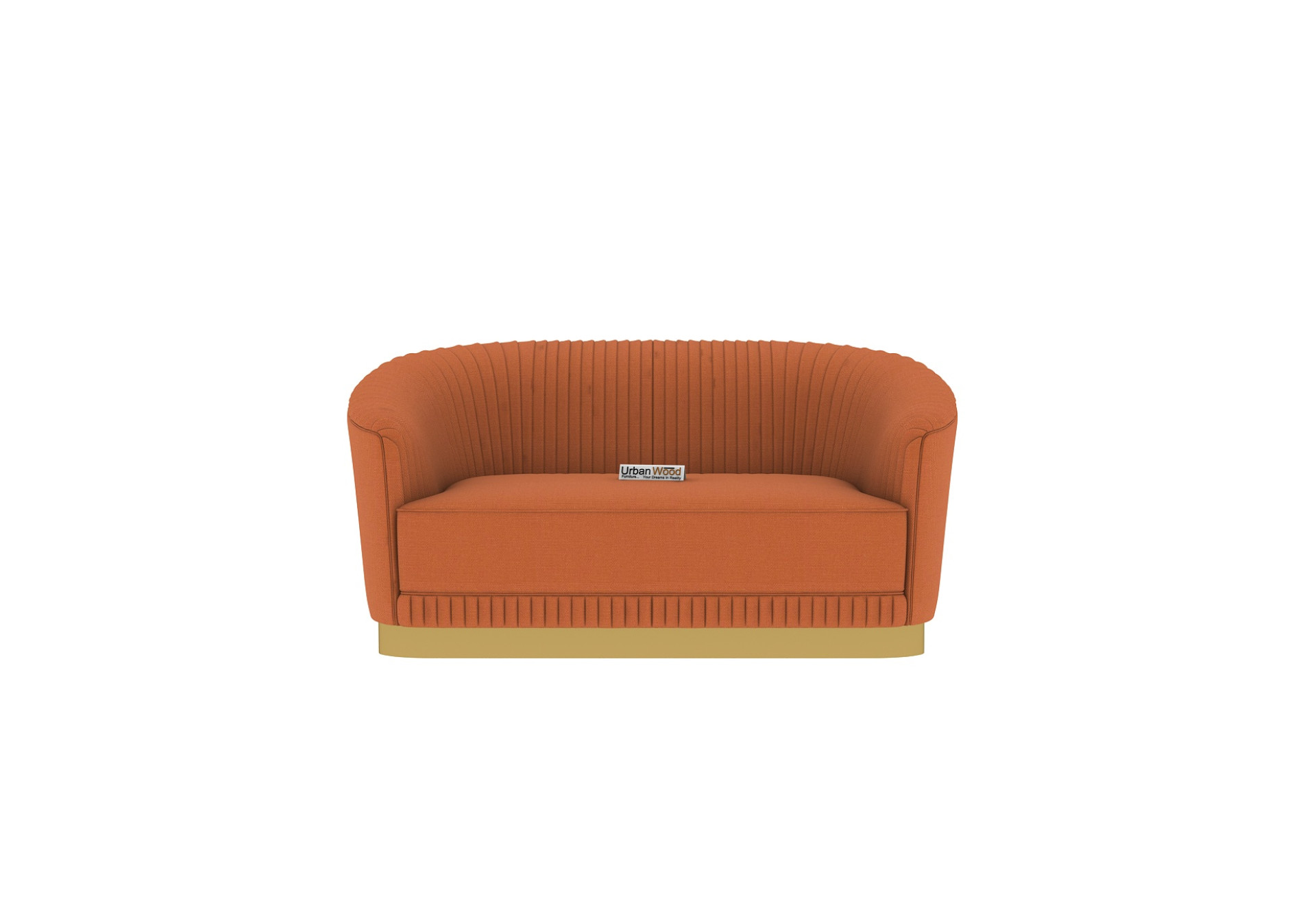 Roy 2+1+1 Seater Fabric Sofa (Cotton, Diana Orange)