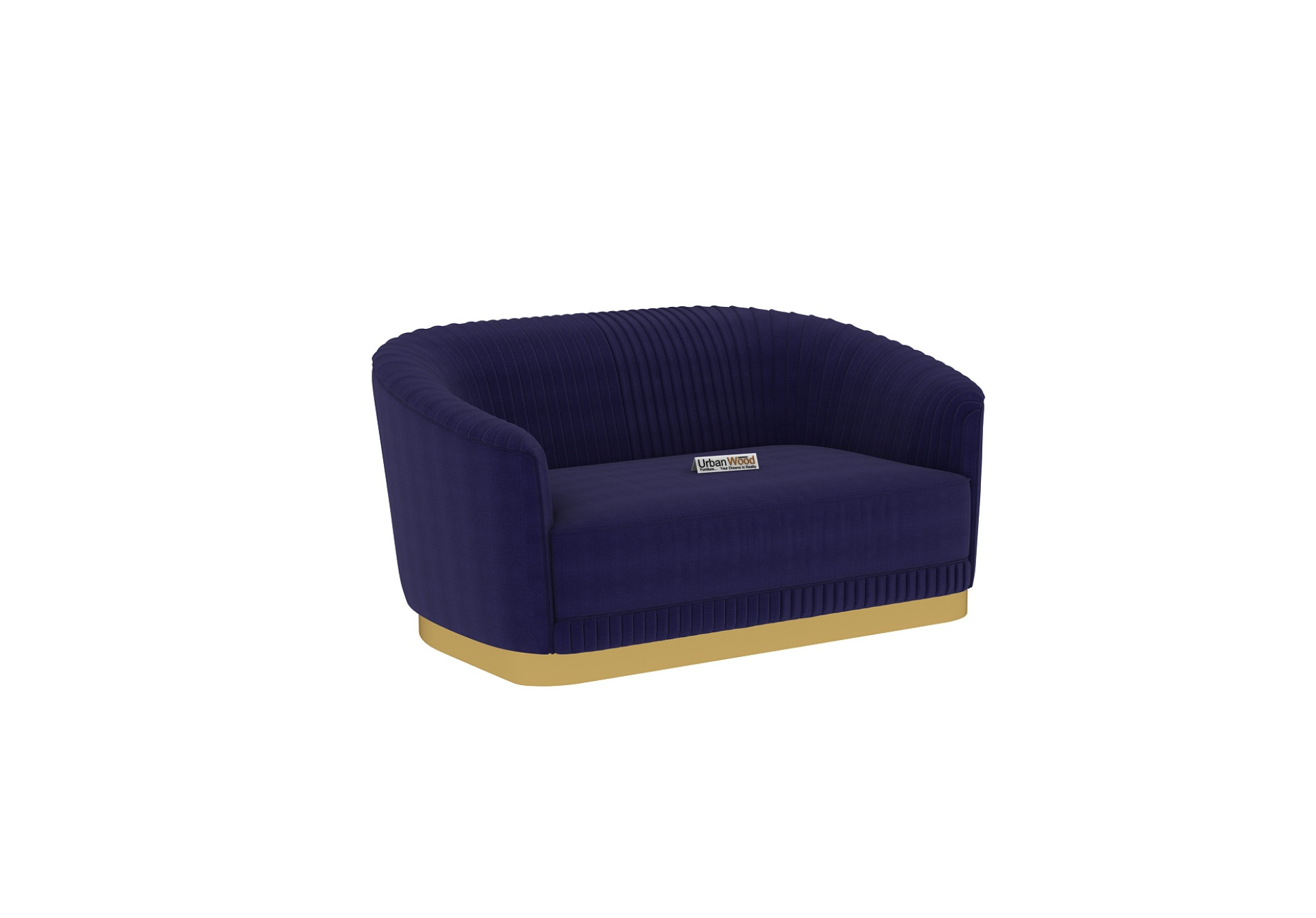 Roy 2+1+1 Seater Fabric Sofa (Cotton, Navy Blue)