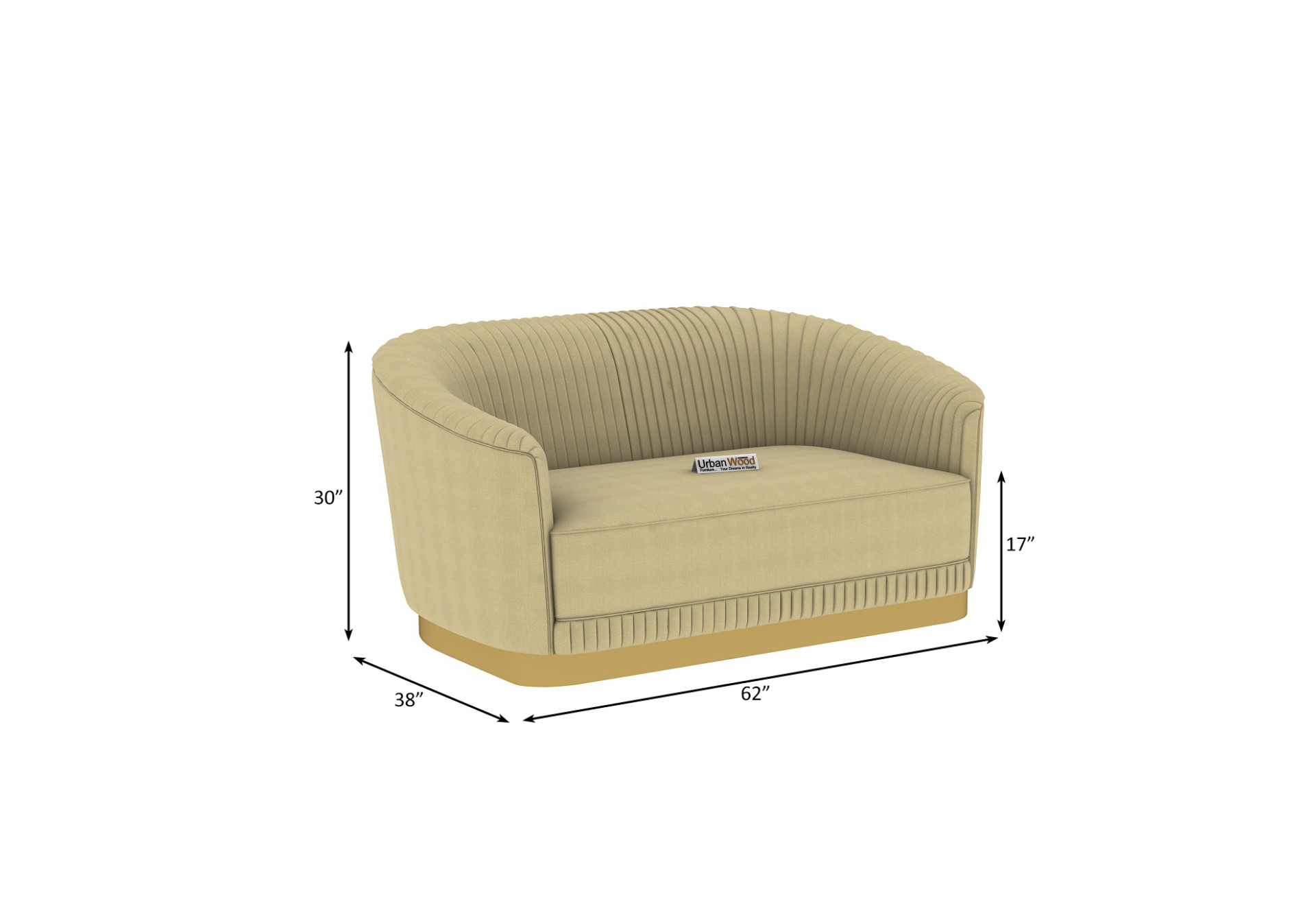 Roy 2+1+1 Seater Fabric Sofa (Cotton, Sepia Cream)