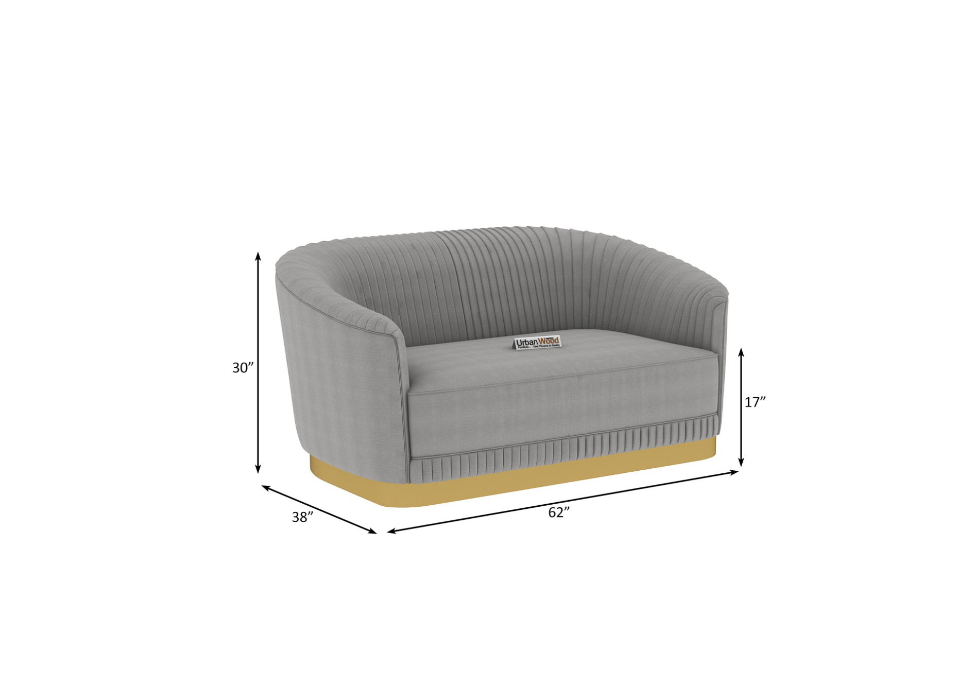 Roy 2+1+1 Seater Fabric Sofa (Cotton, Steel Grey)