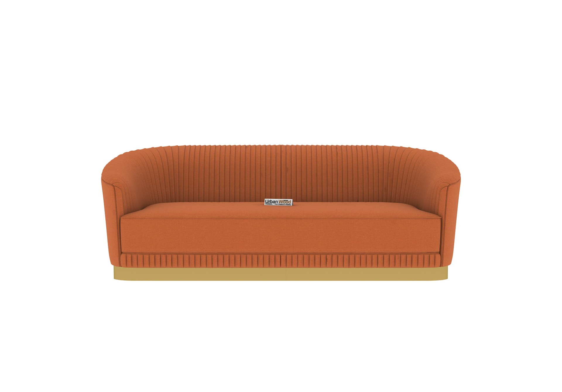 Roy 3+1+1 Seater Fabric Sofa (Cotton, Diana Orange)