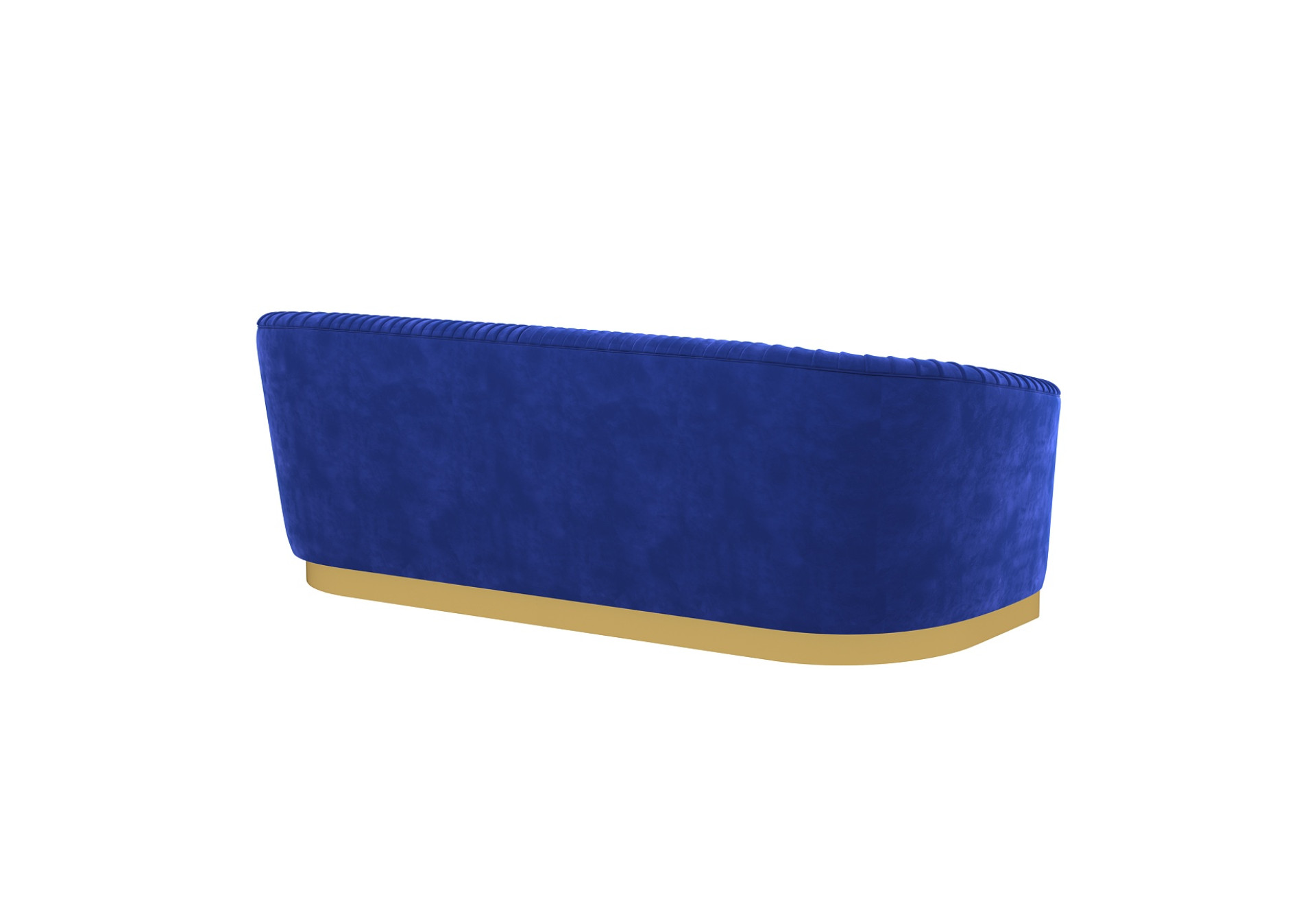 Roy 3 Seater Fabric Sofa  (Velvet, Sapphire Blue)