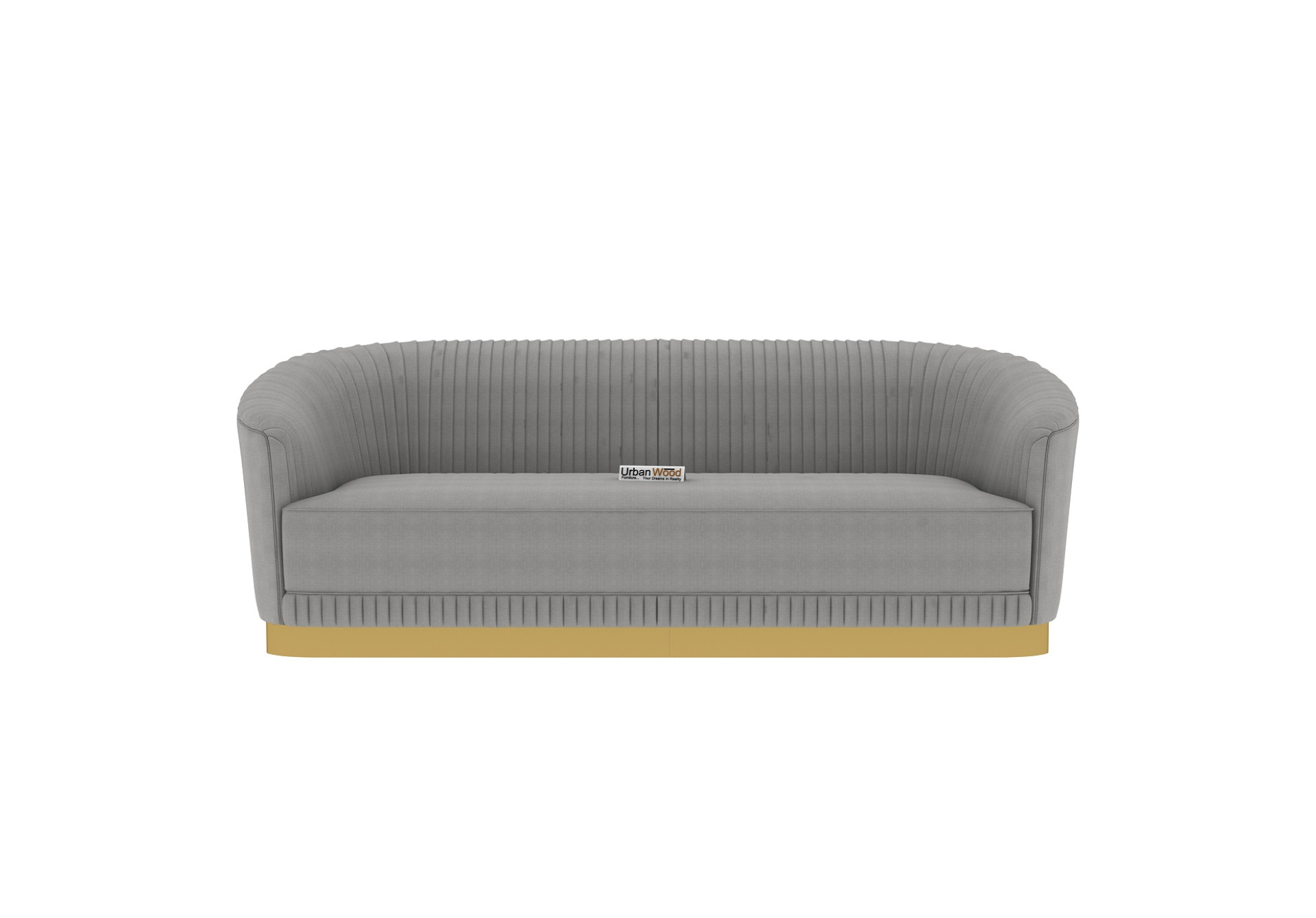 Roy 3 Seater Fabric Sofa (Cotton, Steel Grey)