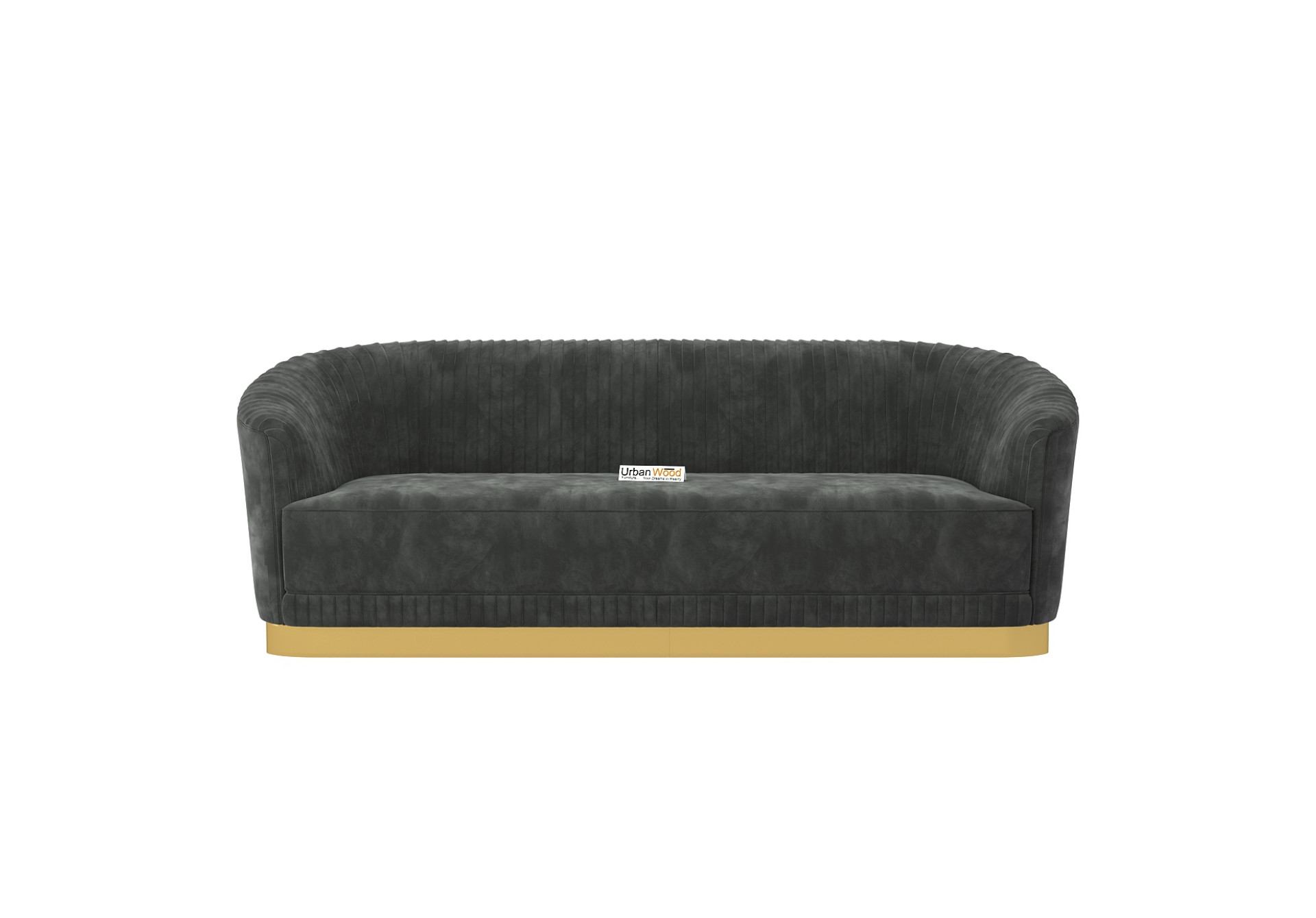 Roy 3+1+1 Seater Fabric Sofa (Velvet, Stone Grey)