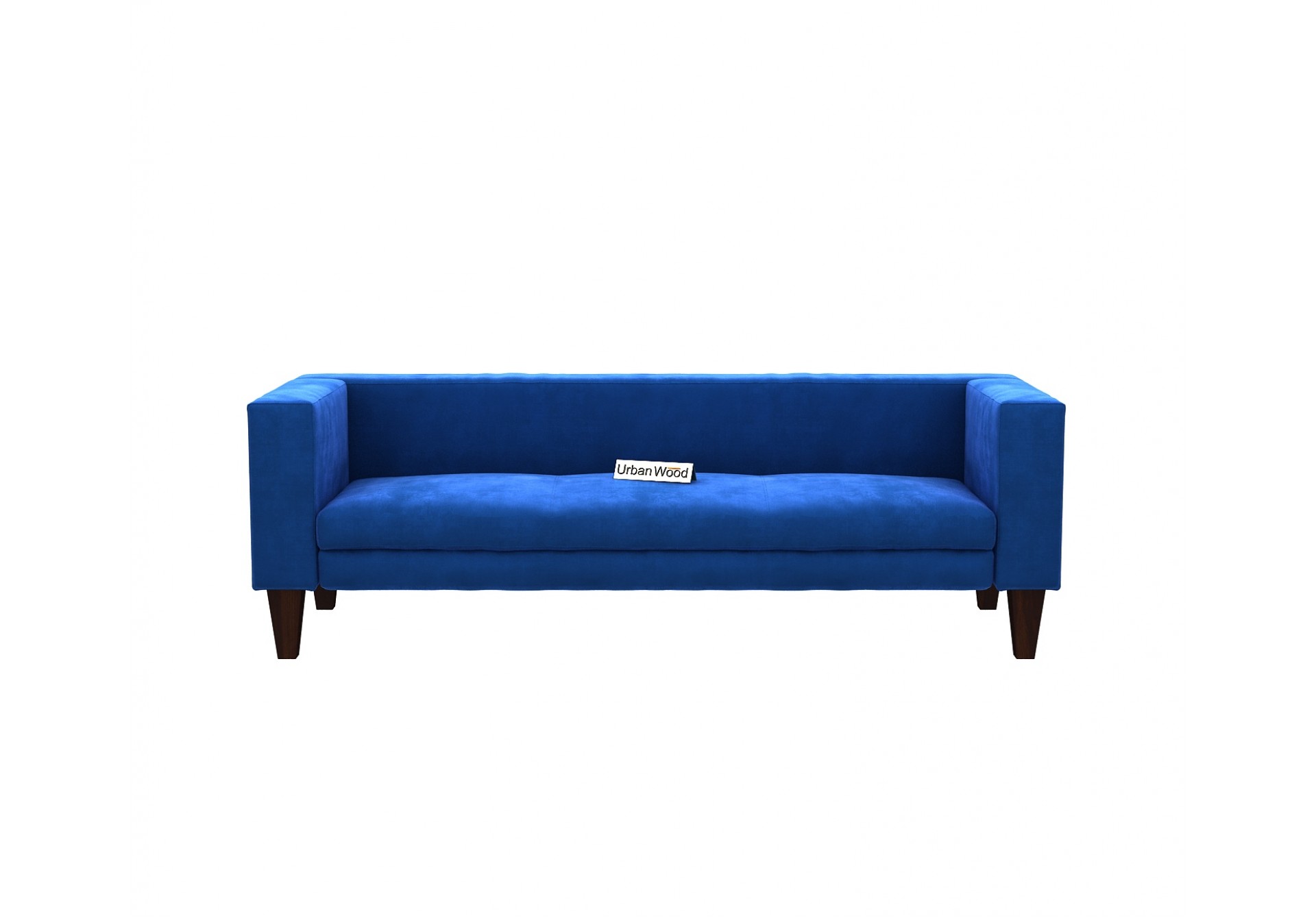 Buy Roy 3 Seater Sofa (Velvet, Sapphire Blue) Online India Urbanwood