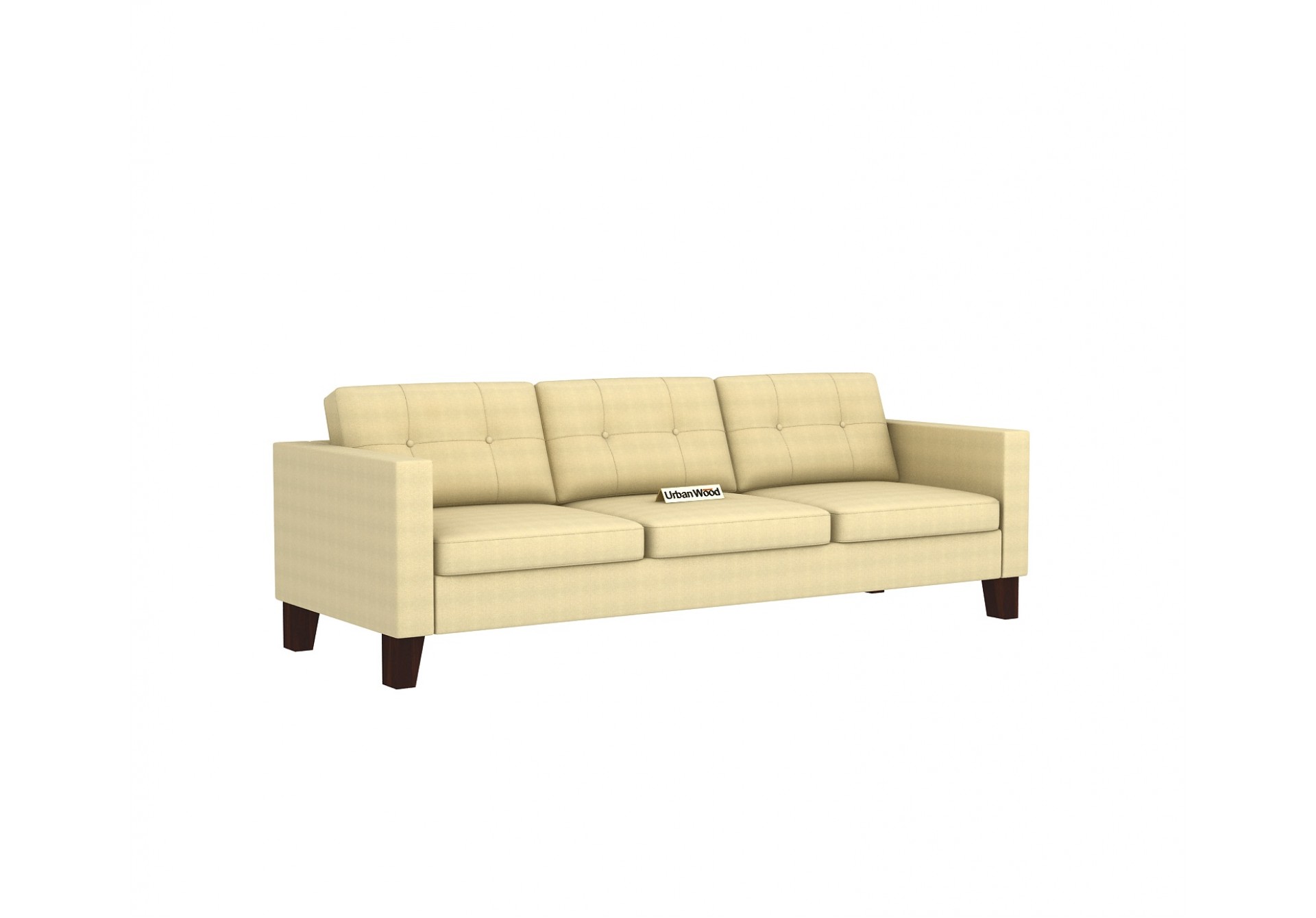 Shack 3 Seater Sofa ( Cotton, Sepia Cream )