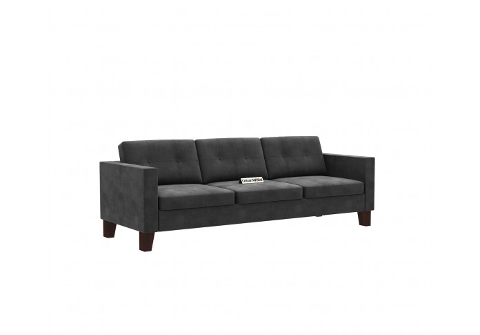 Shack 3 Seater Sofa  ( Velvet, Stone Grey )