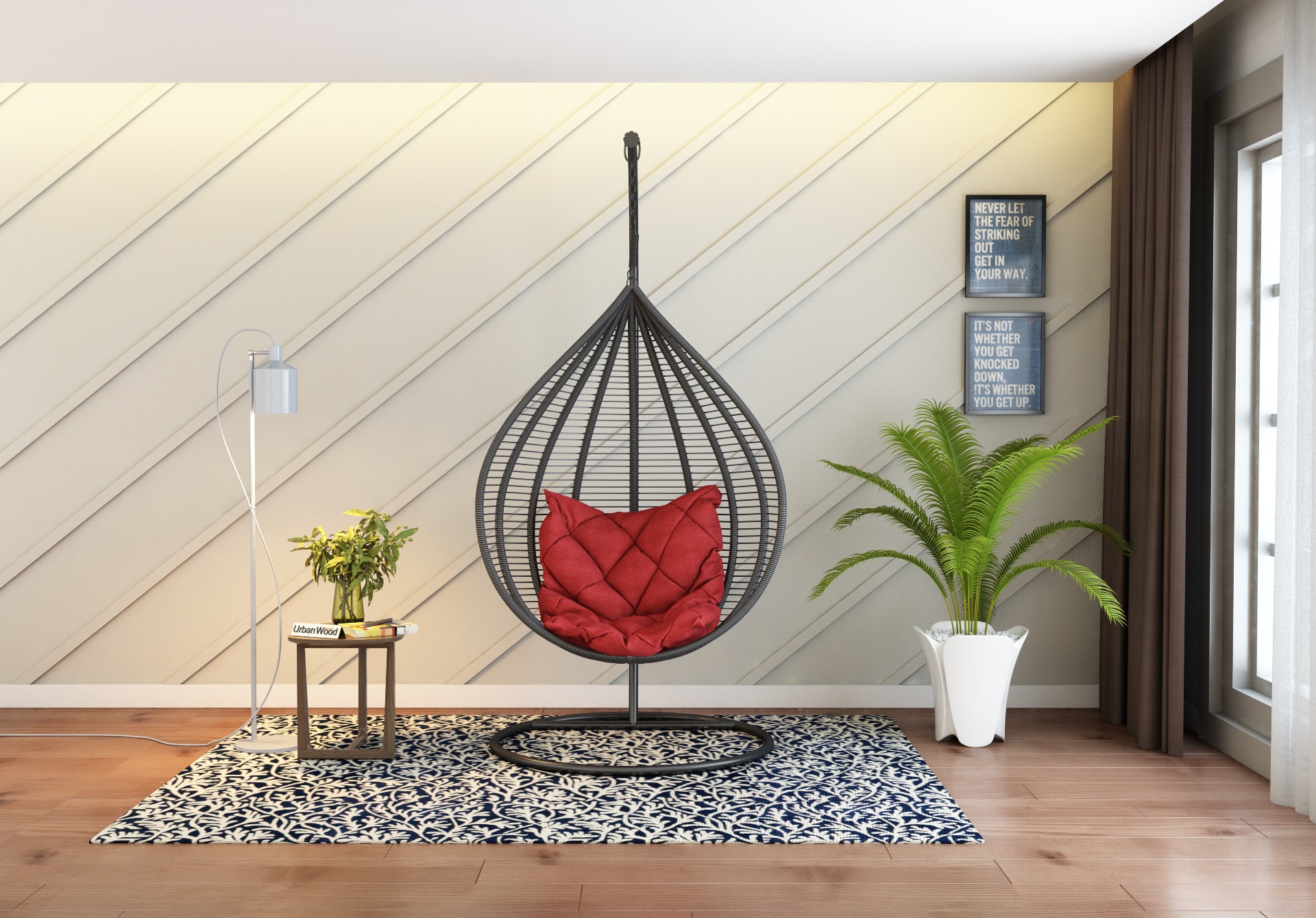Hanging Swing Chair <small>( Iron, Black )</small>