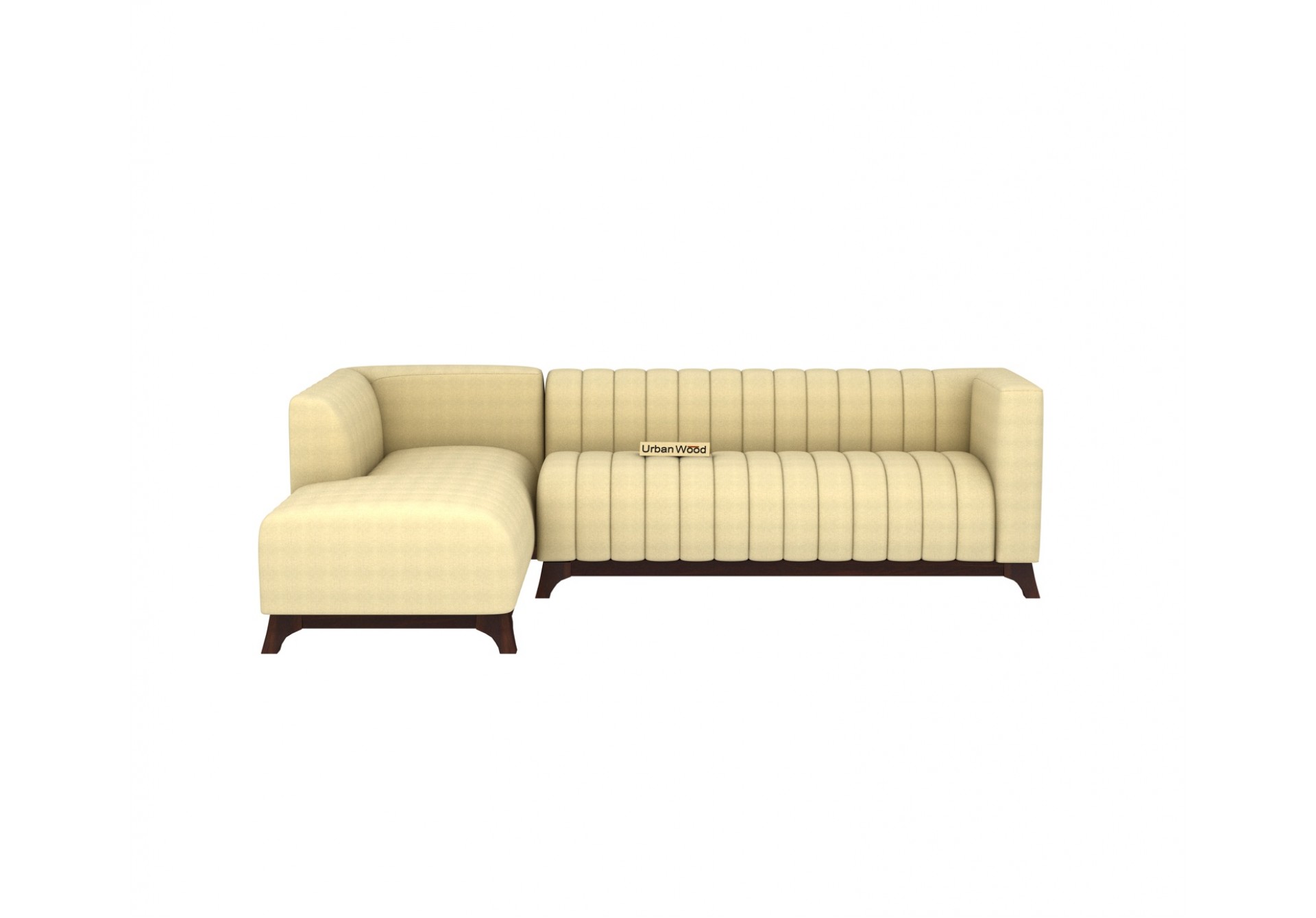 Barth L-Shaped Left Aligned Sofa ( Cotton, Sepia Cream )