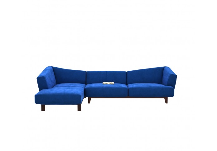 Keller L-Shaped Left Aligned Sofa ( Velvet, Sapphire blue )