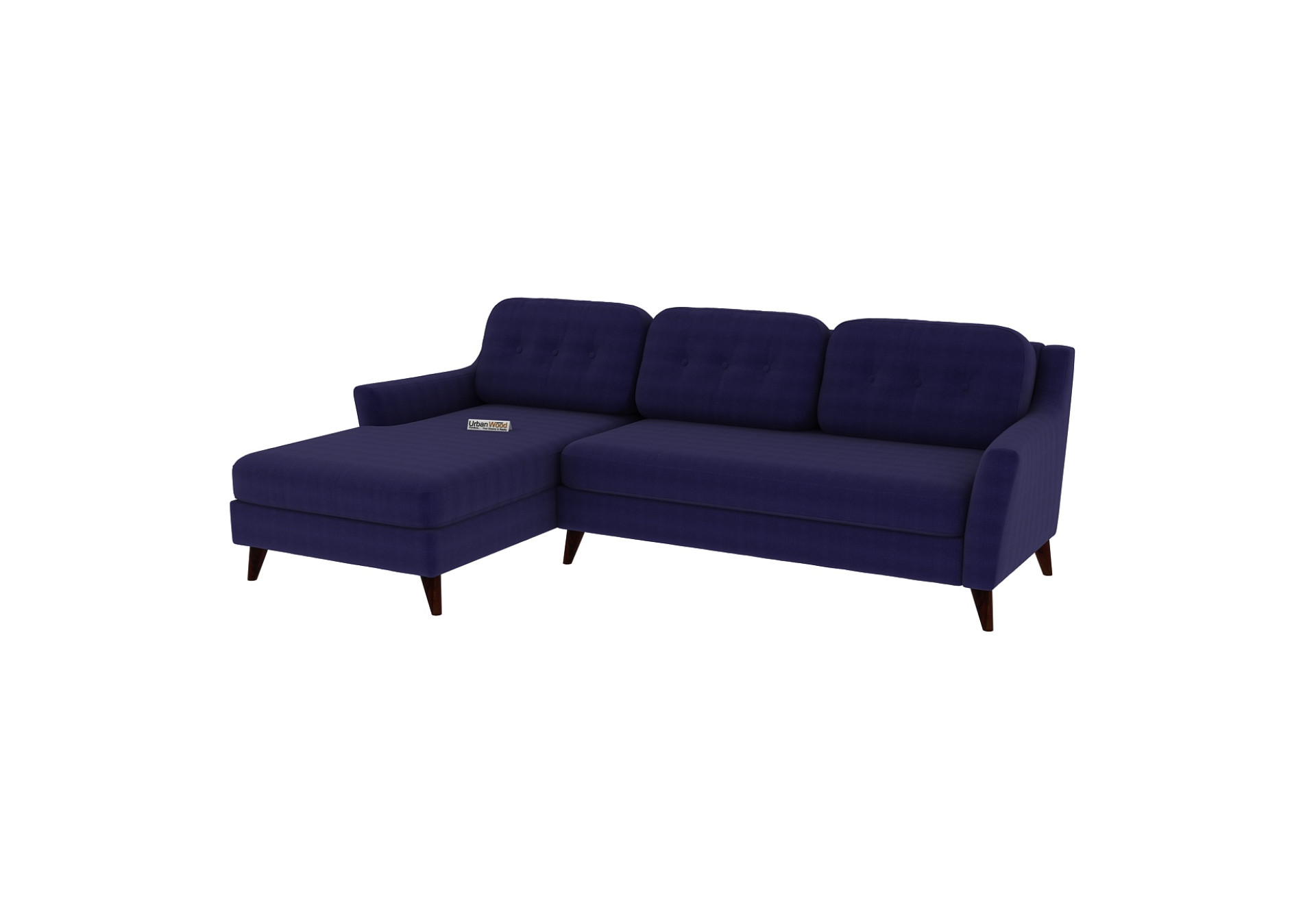 Keller L-Shaped Left Aligned Sofa ( Cotton, Navy blue )
