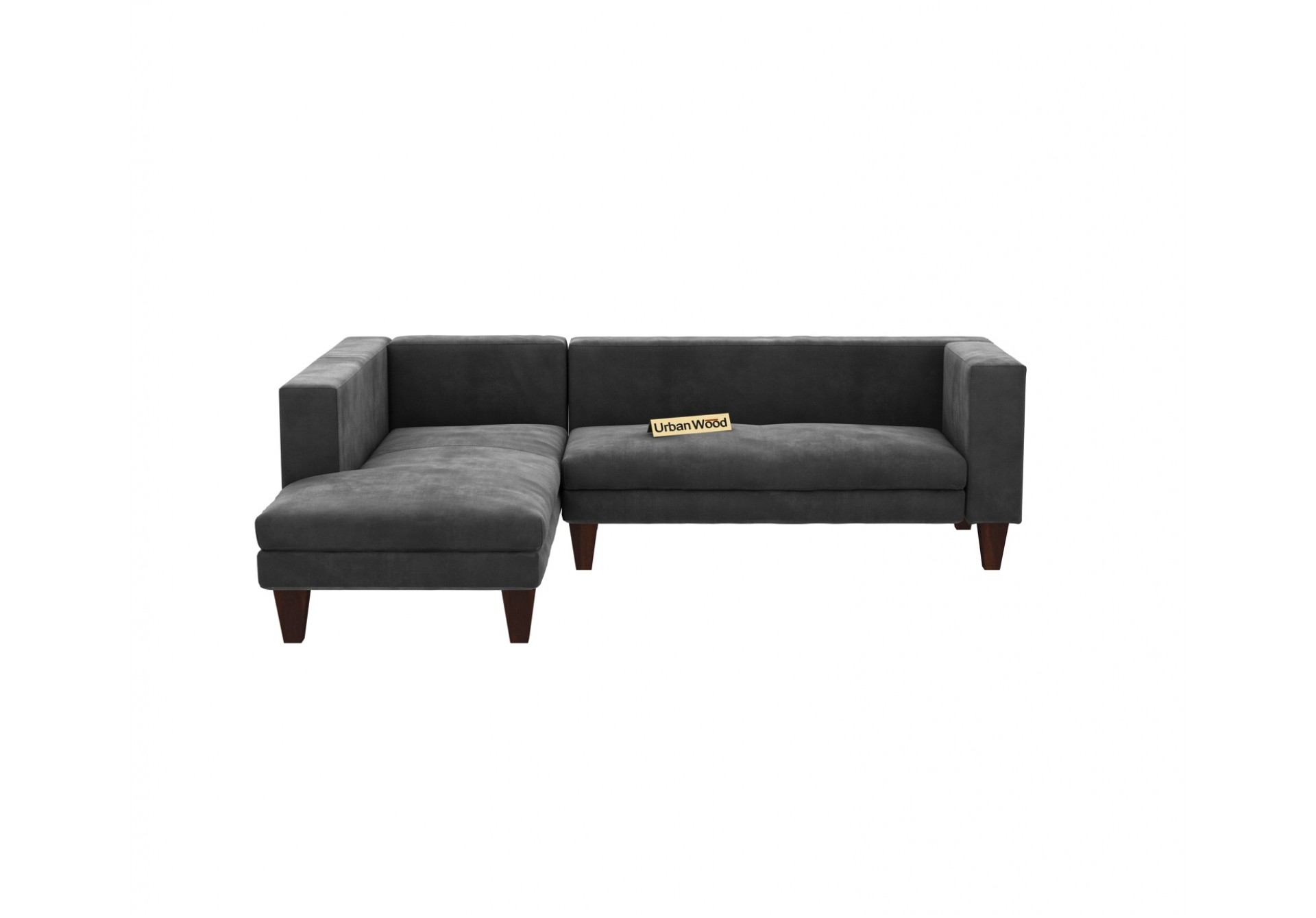 Parker L-Shaped Left Aligned Sofa ( Velvet, Stone grey )