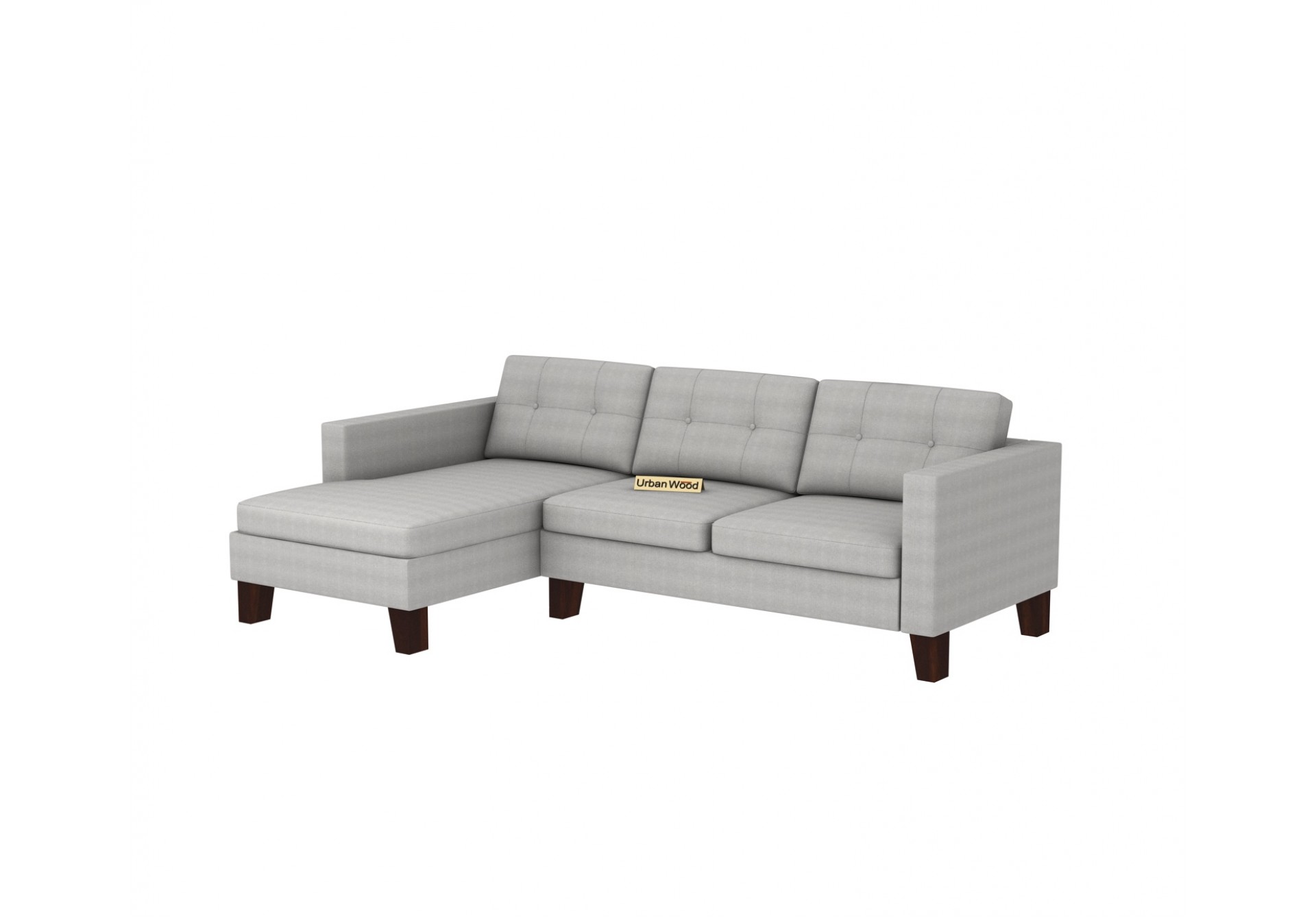 Paul L-Shaped Left Aligned Sofa ( Cotton, Steel gray )
