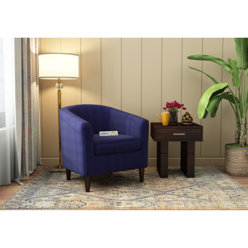 Aspen Lounge Chairs ( Fabric, Navy Blue )