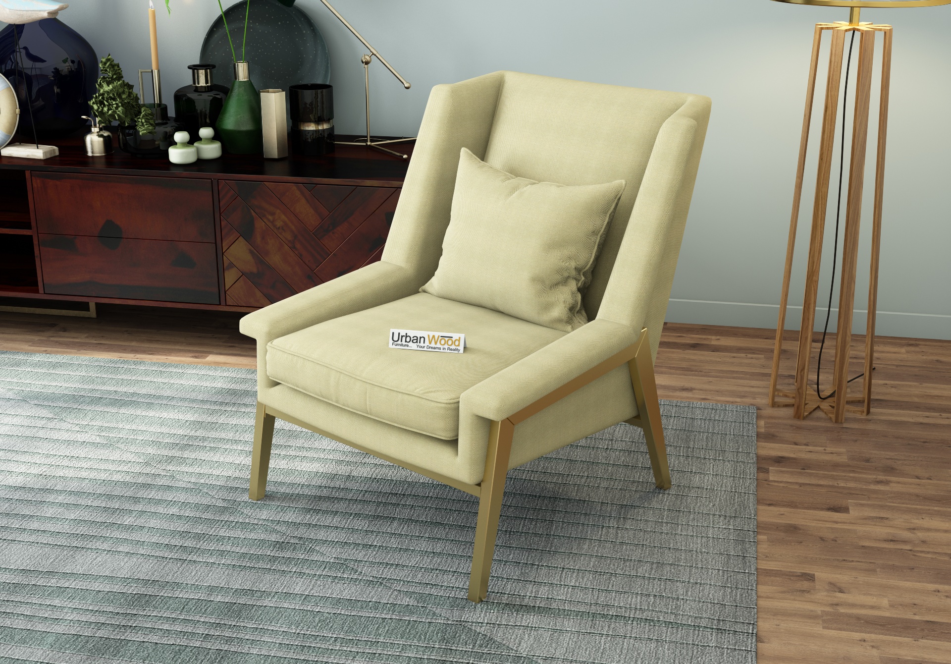 Coral Lounge Chairs (Cotton, Sepia Cream)
