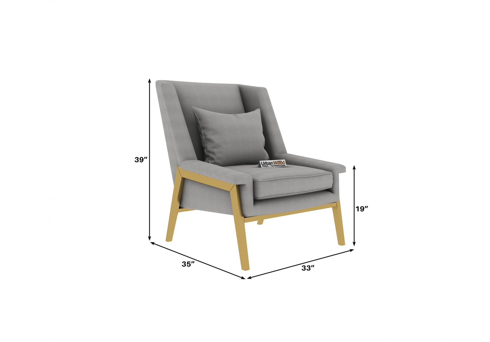 Coral Lounge Chairs (Cotton, Steel Grey)