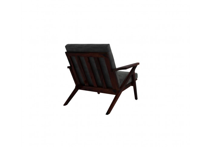 Dewor Lounge Chair (Velvet, Stone Grey)