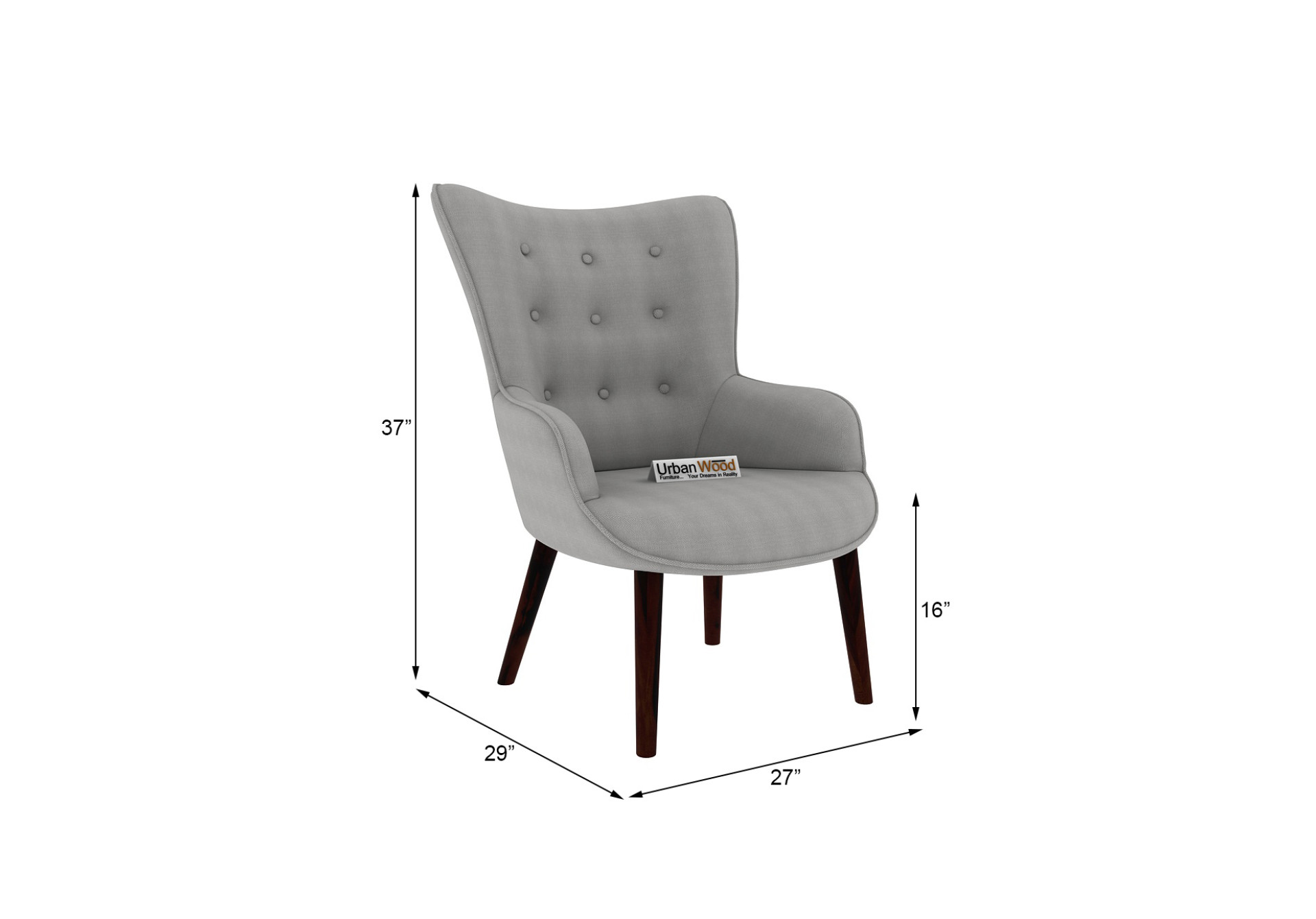 Fascia Lounge Chairs (Fabric, Steel Grey)