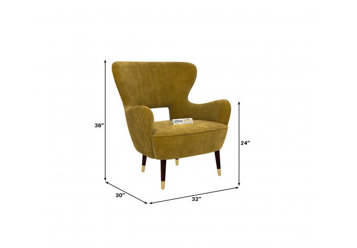 Fount Lounge Chairs (Velvet, Amber Gold)