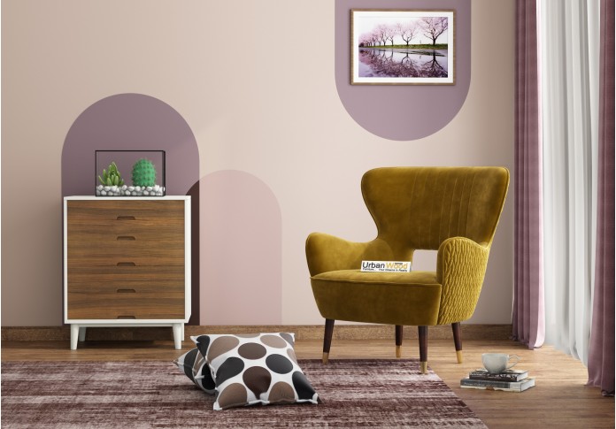 Fount Lounge Chairs (Velvet, Amber Gold)