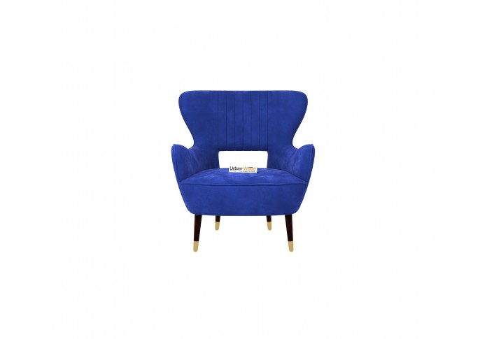 Fount Lounge Chairs (Velvet, Sapphire Blue)