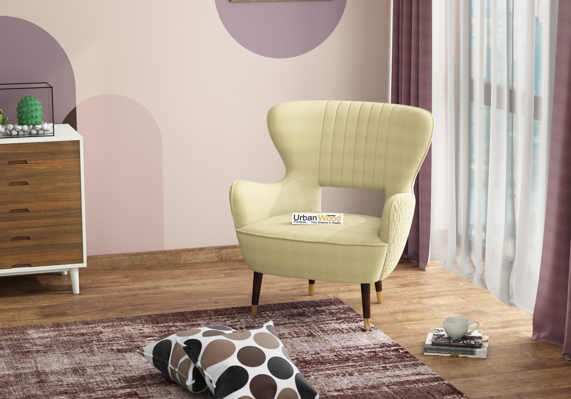 Fount Lounge Chairs (Cotton, Sepia Cream)