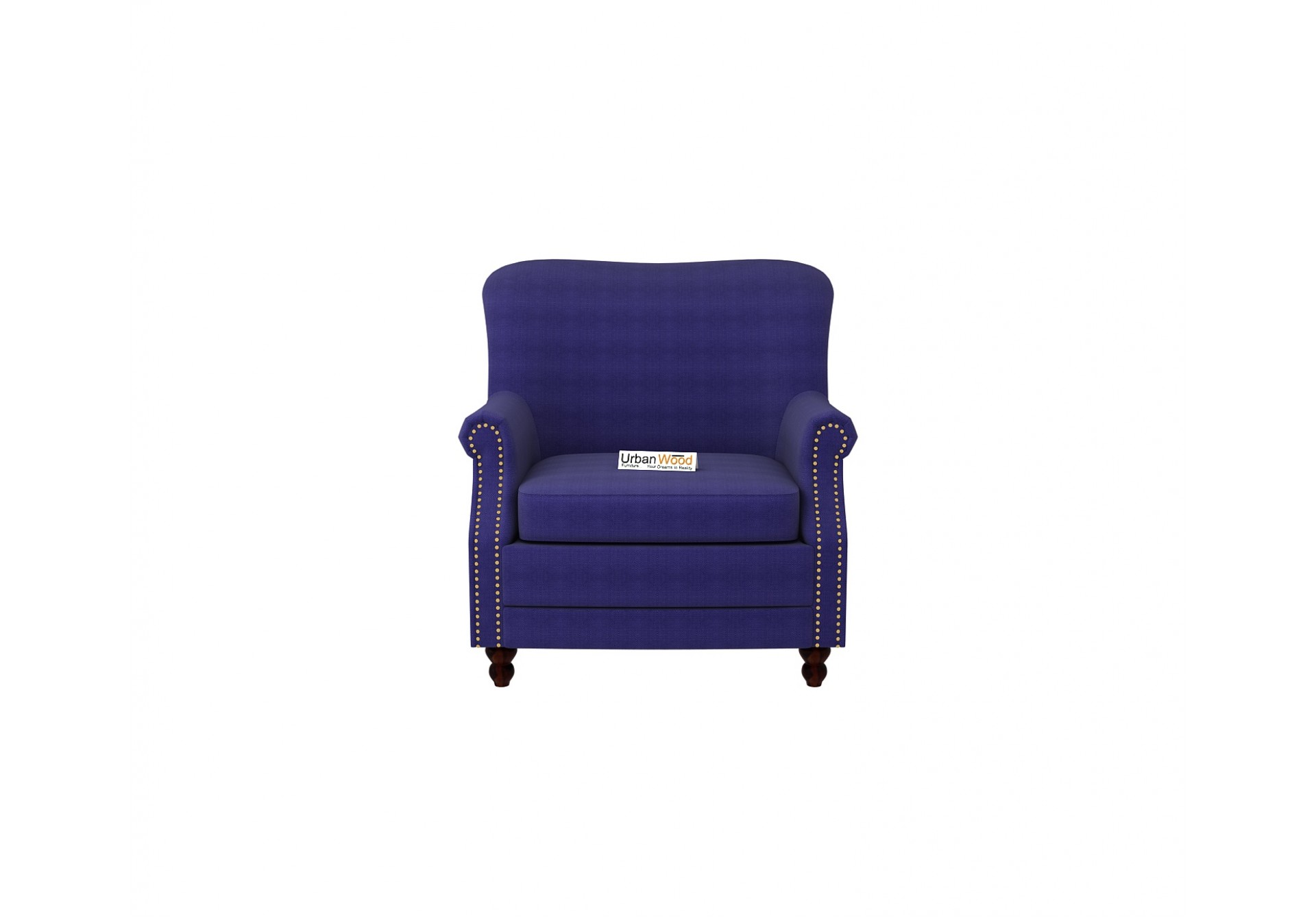 Murk Lounge Chair (Cotton, Navy Blue)