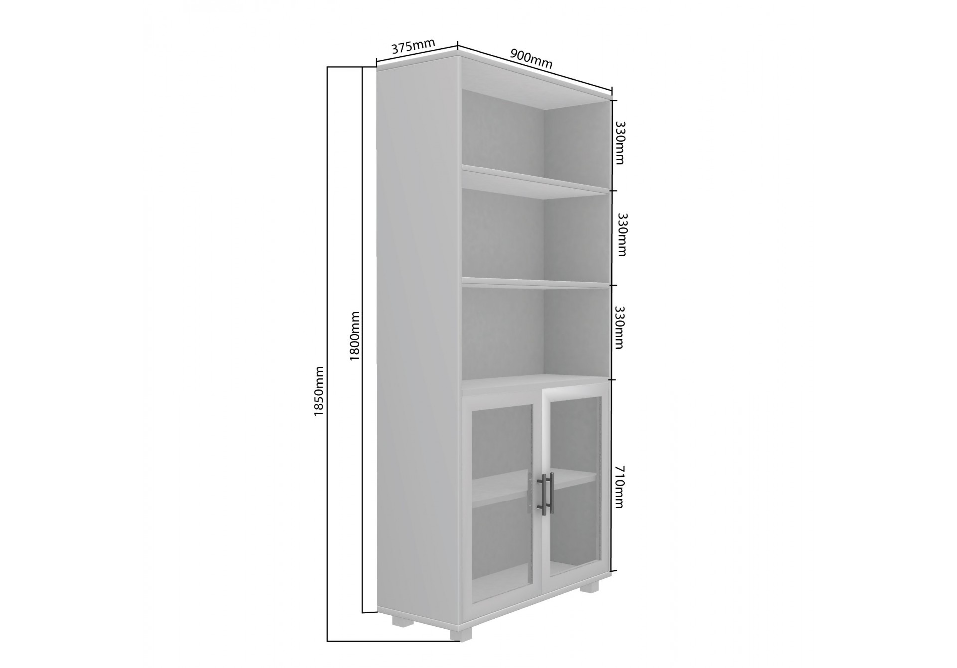 Ento Modular Bookshelf ( Frosty White )