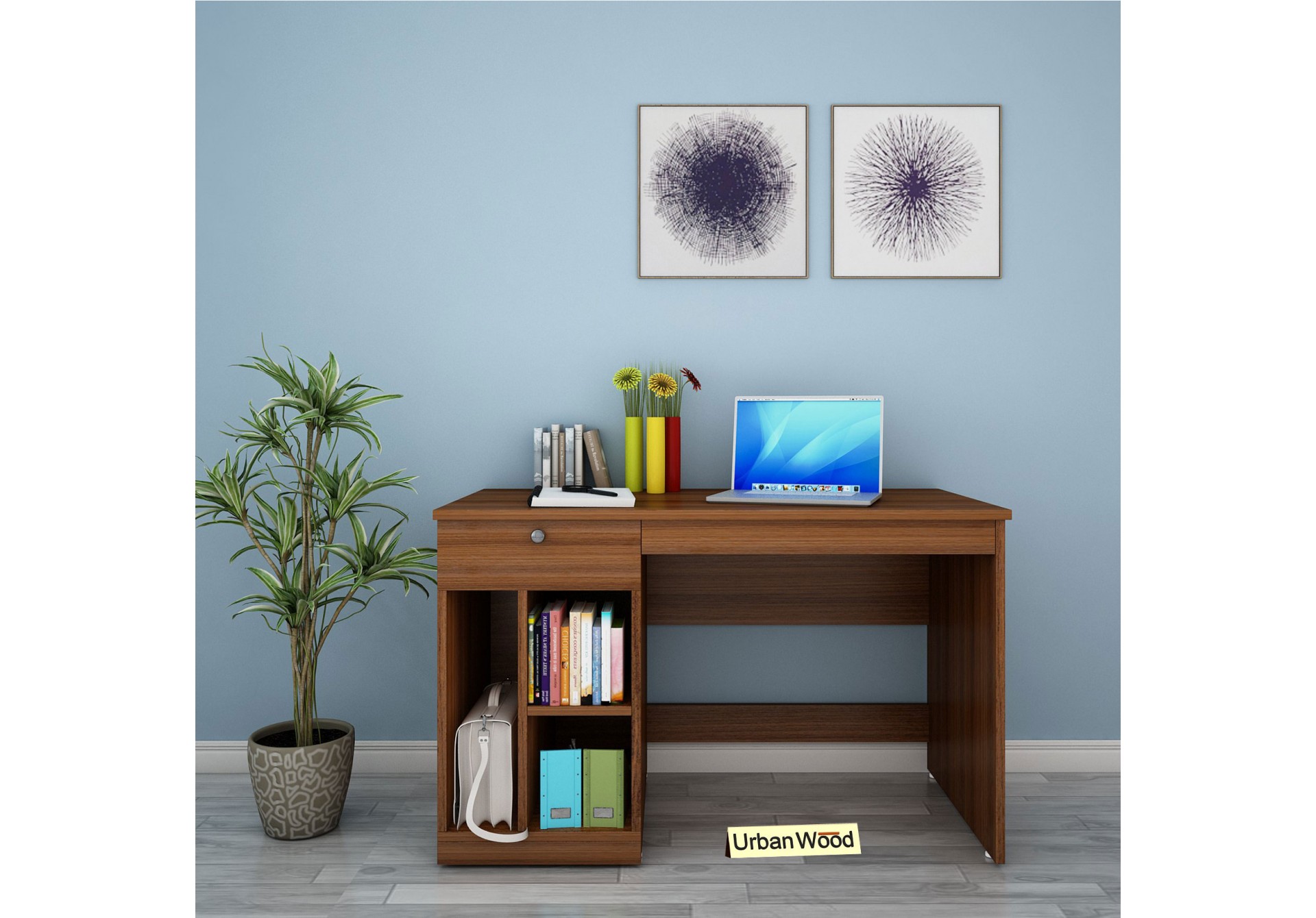 Axen Modular Study Tables (Walnut)