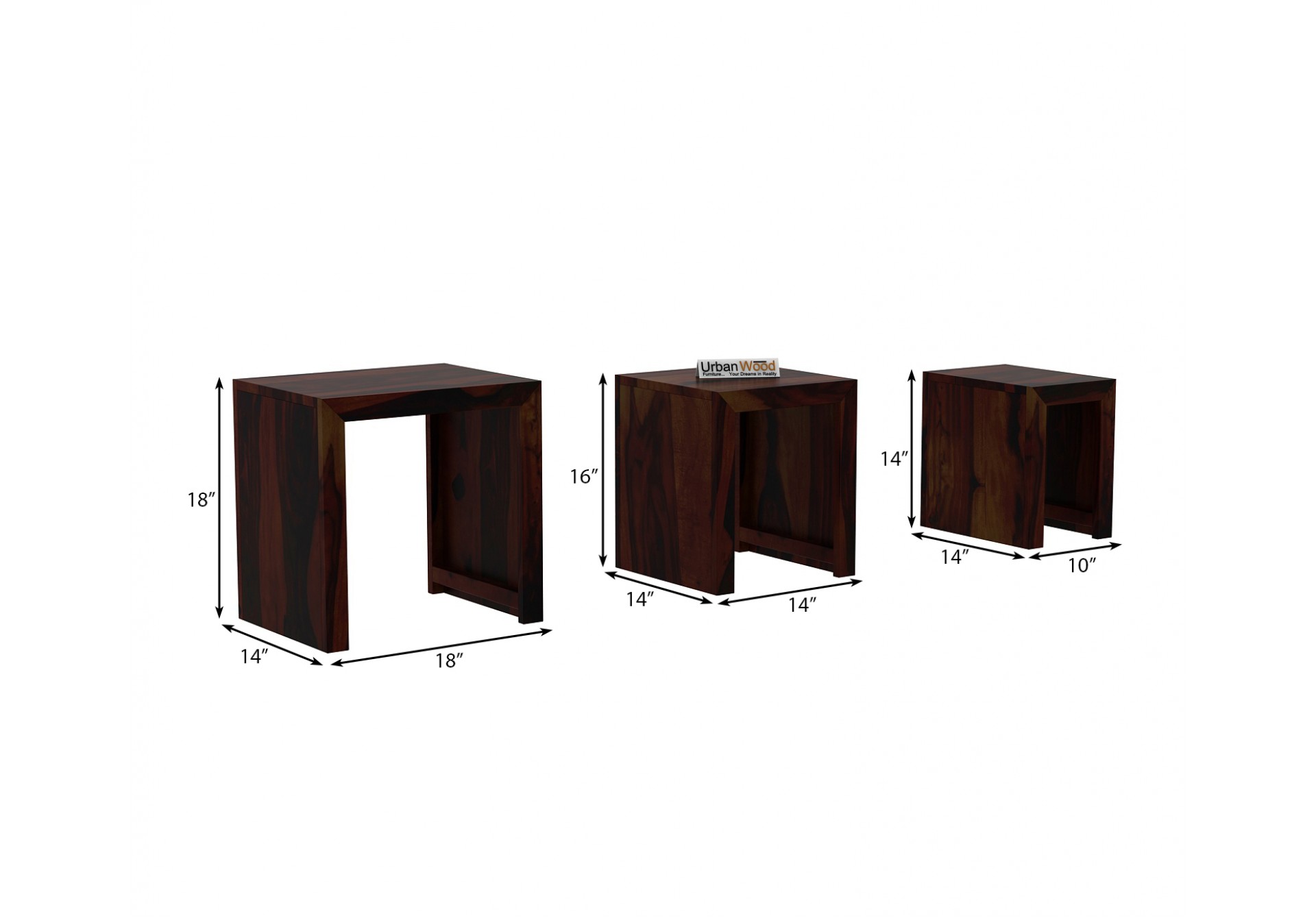 Throng Nested Tables (Walnut Finish)
