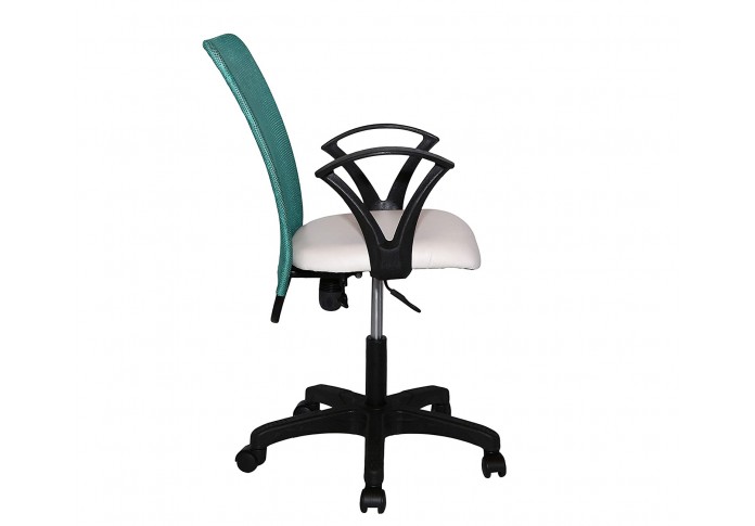 Milano Office Chair (Forsty White + Ocean Green)