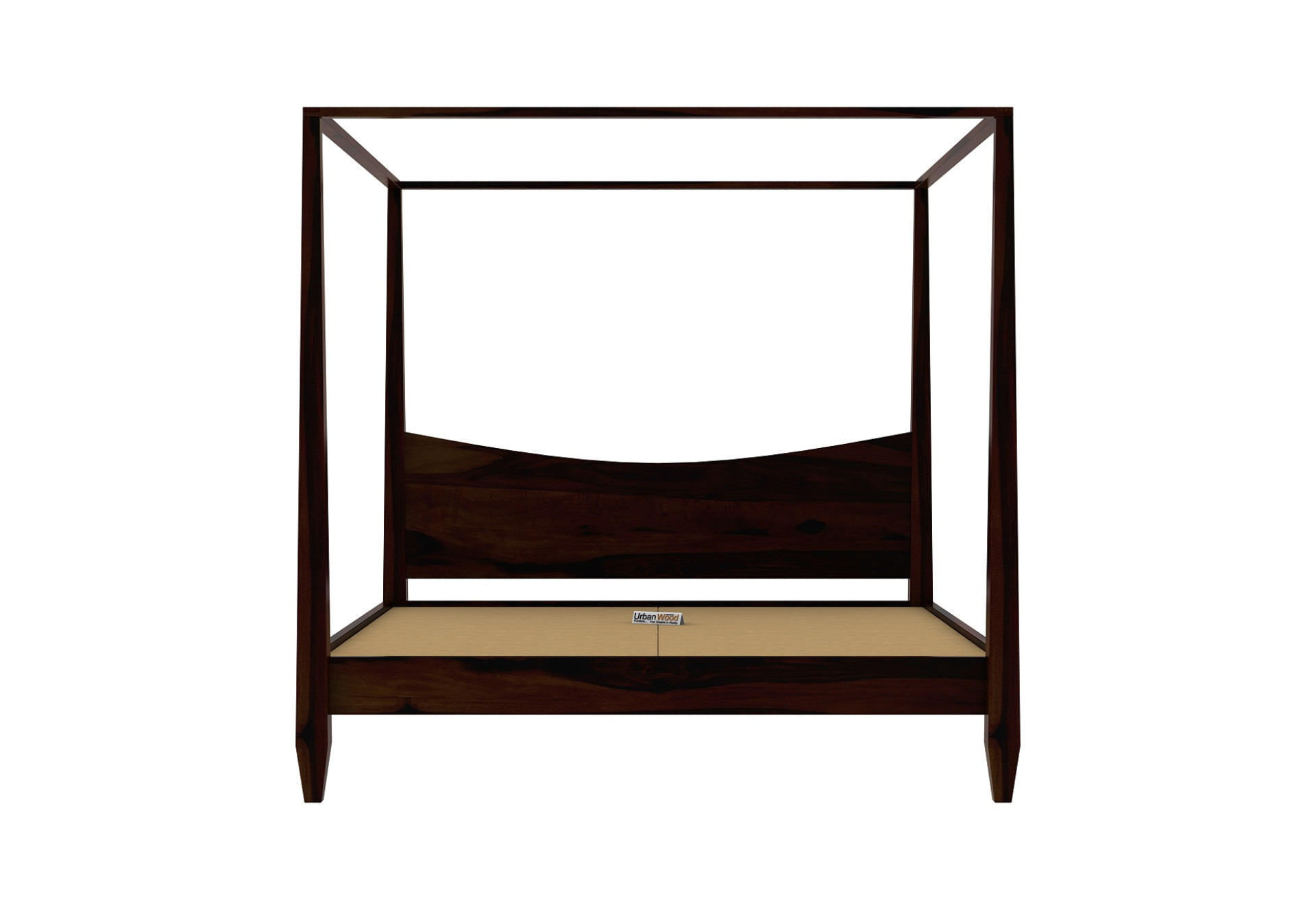 Flora Poster Bed (King Size, Walnut Finish)
