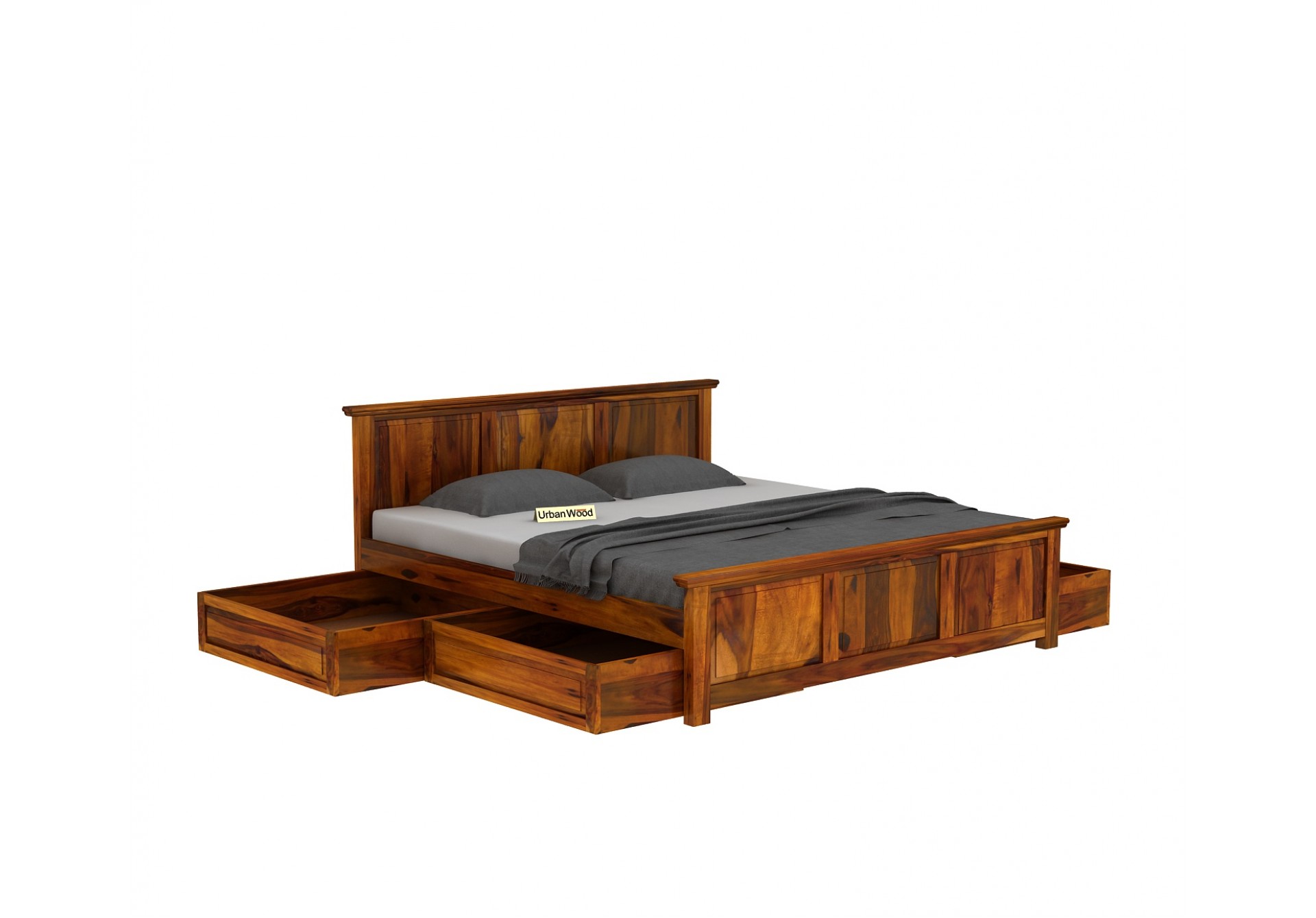 Custom Babson Bed With Storage ( King Size, Honey Finishs )