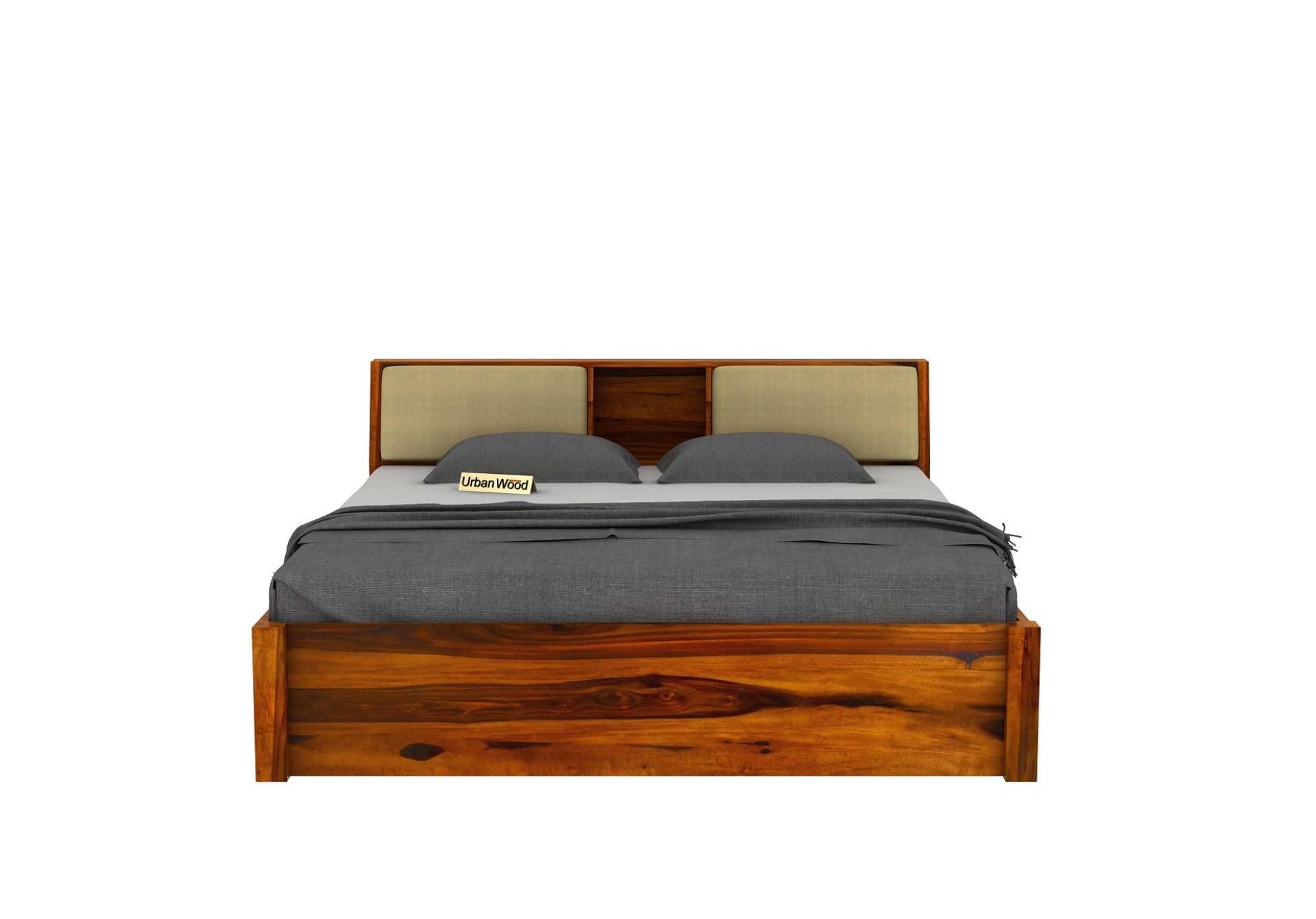 Laverock Bed With Storage (King Size, Honey Finish)
