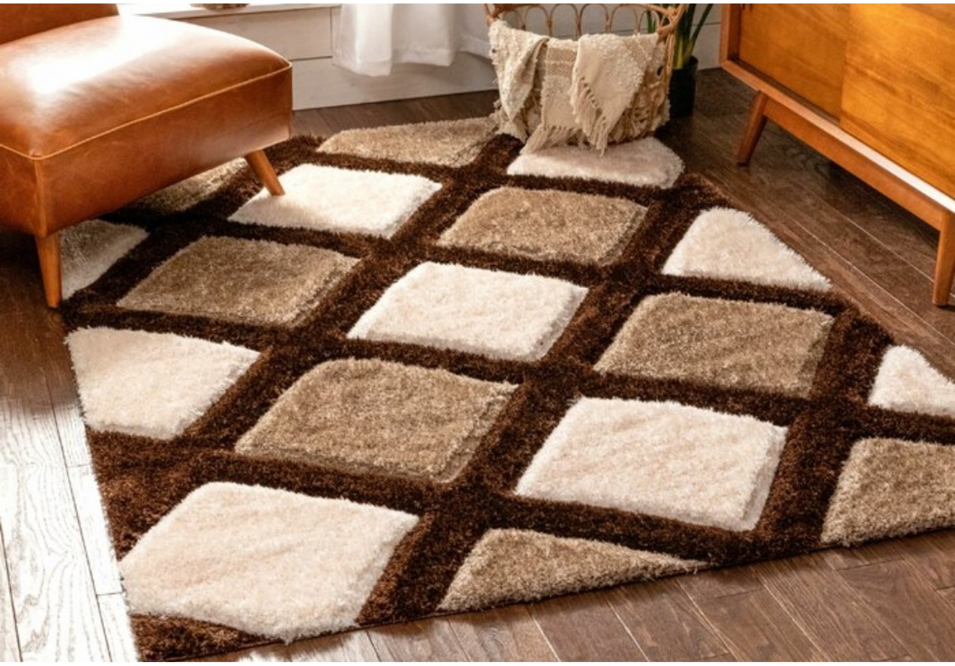 Argent Brown Colored Rug (8 L x 5 W)