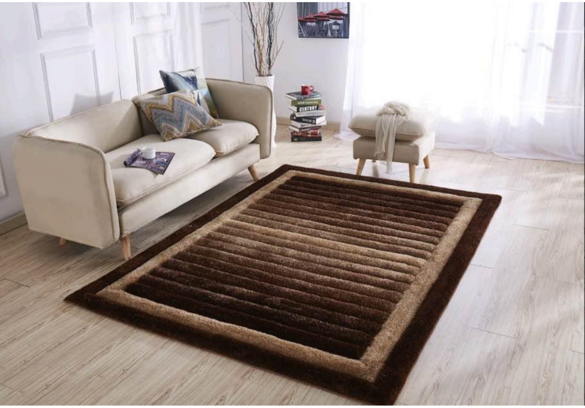 Carpetsry Brown Colored Rug ( 8 L x 5 W )