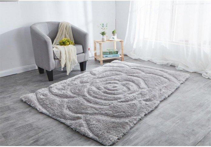 Patch Grey colored Rugs (8 L x 5 W)