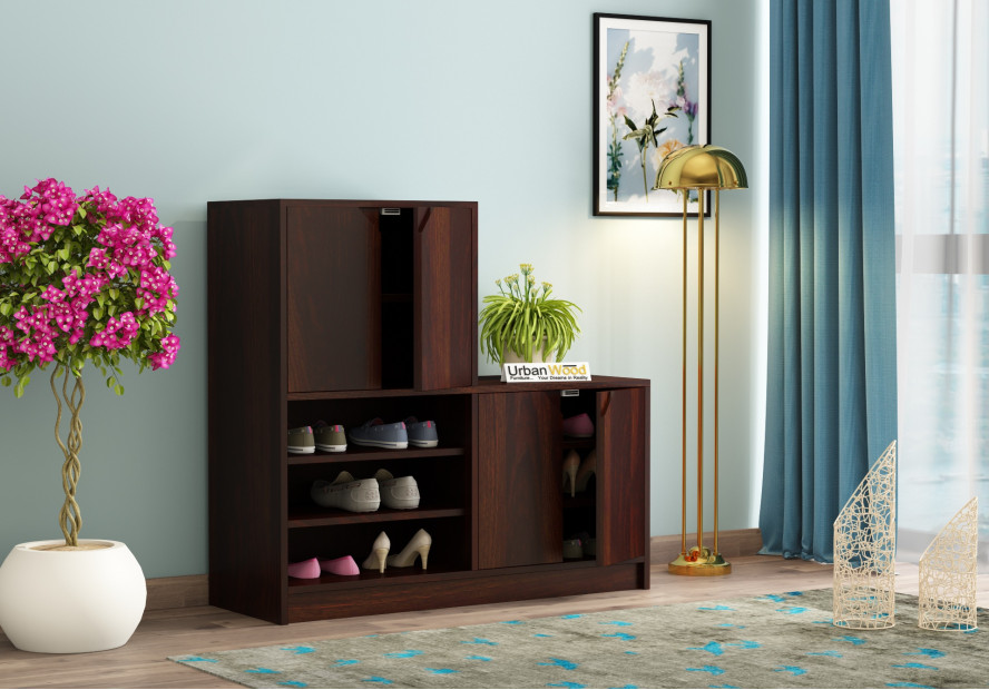Buy Strand Shoe Racks (Walnut Finish) Online in India : Urbanwood